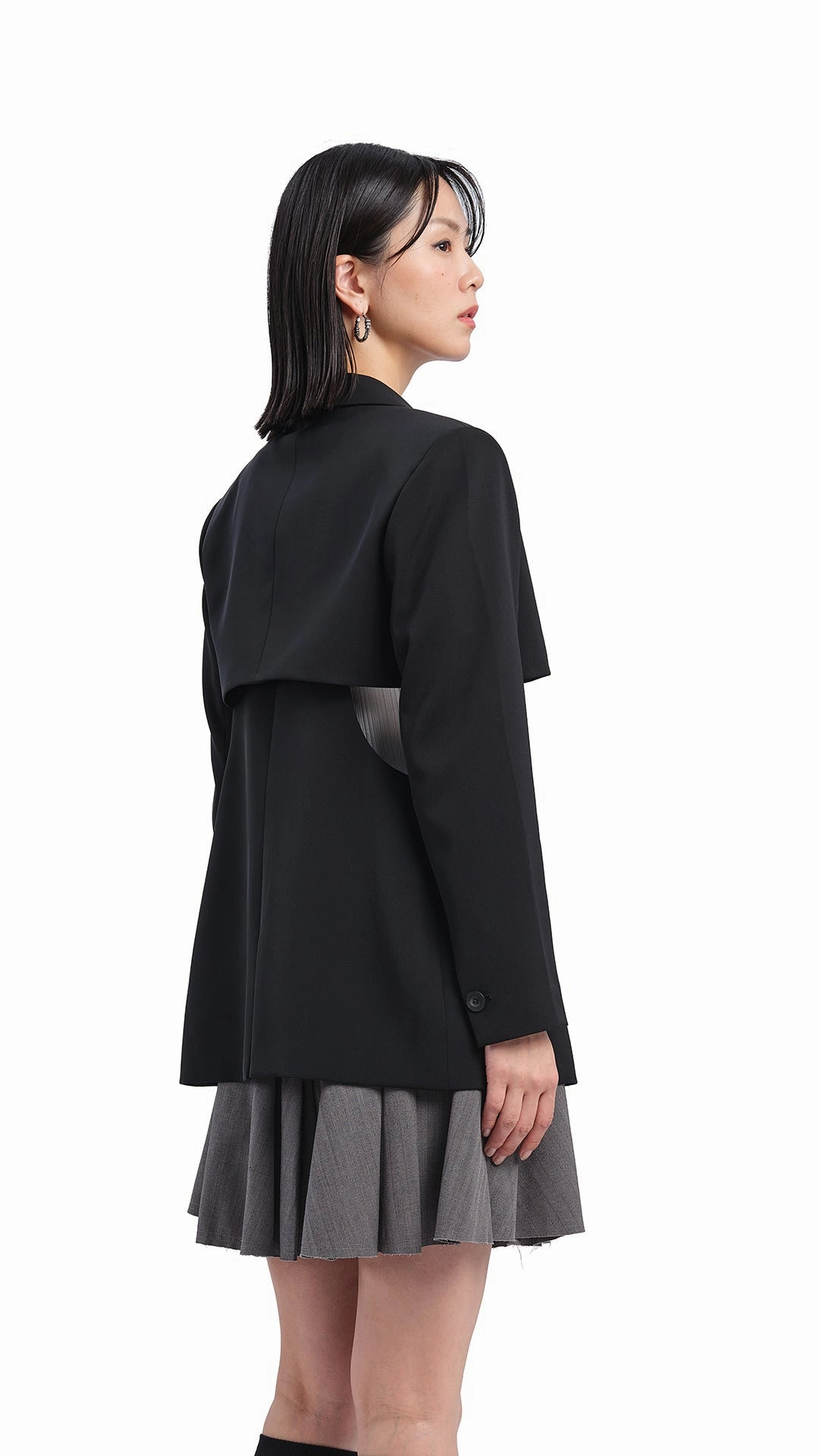 Cut Out Blazer Smooth Zipper Action All Ground