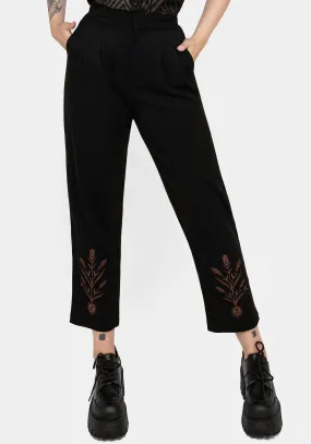 Breathable wear slim fit Cybele Embroidered Tapered Trousers