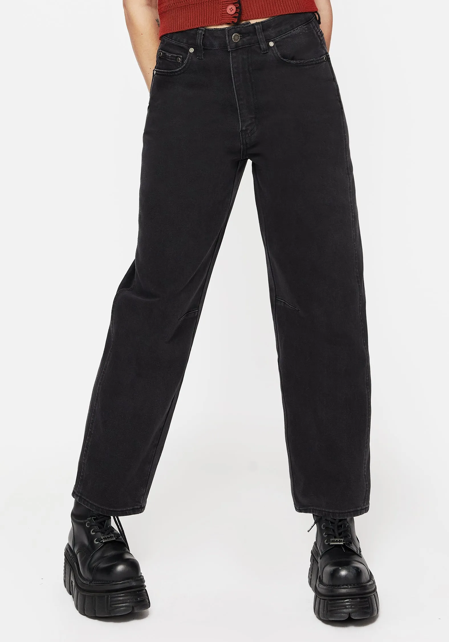 Tagless Design Stylish Choice Malevolence Denim Barrel Leg Jeans