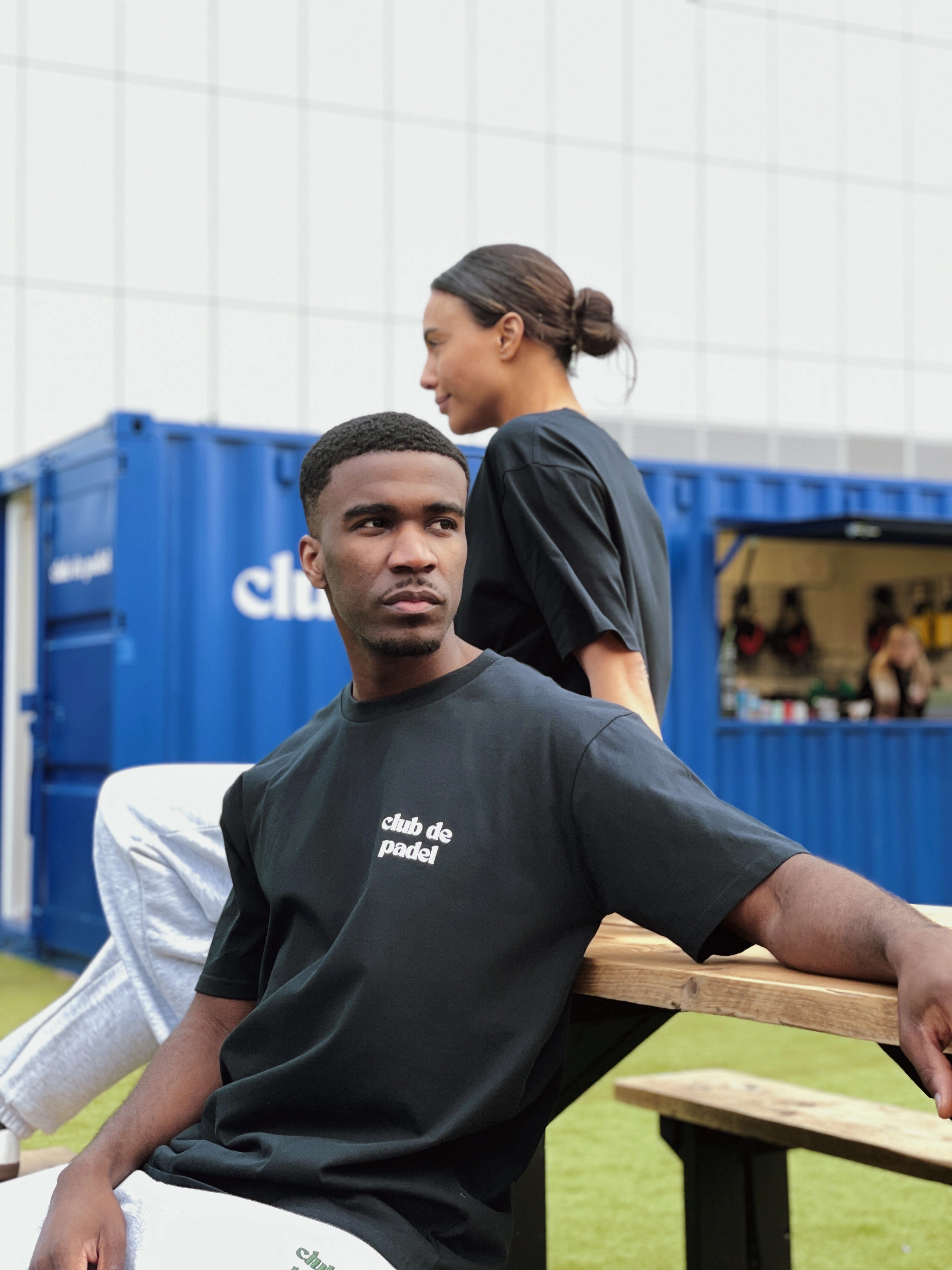Club de Padel Logo Tee - Navy Light Layer