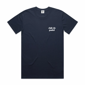 Club de Padel Logo Tee - Navy Bold Look Non Toxic Materials
