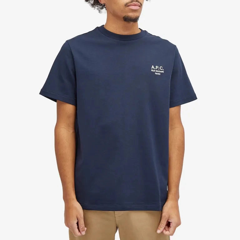 Modern Casual Dark Navy Ecru Standard Rue Madame Gots T-Shirt