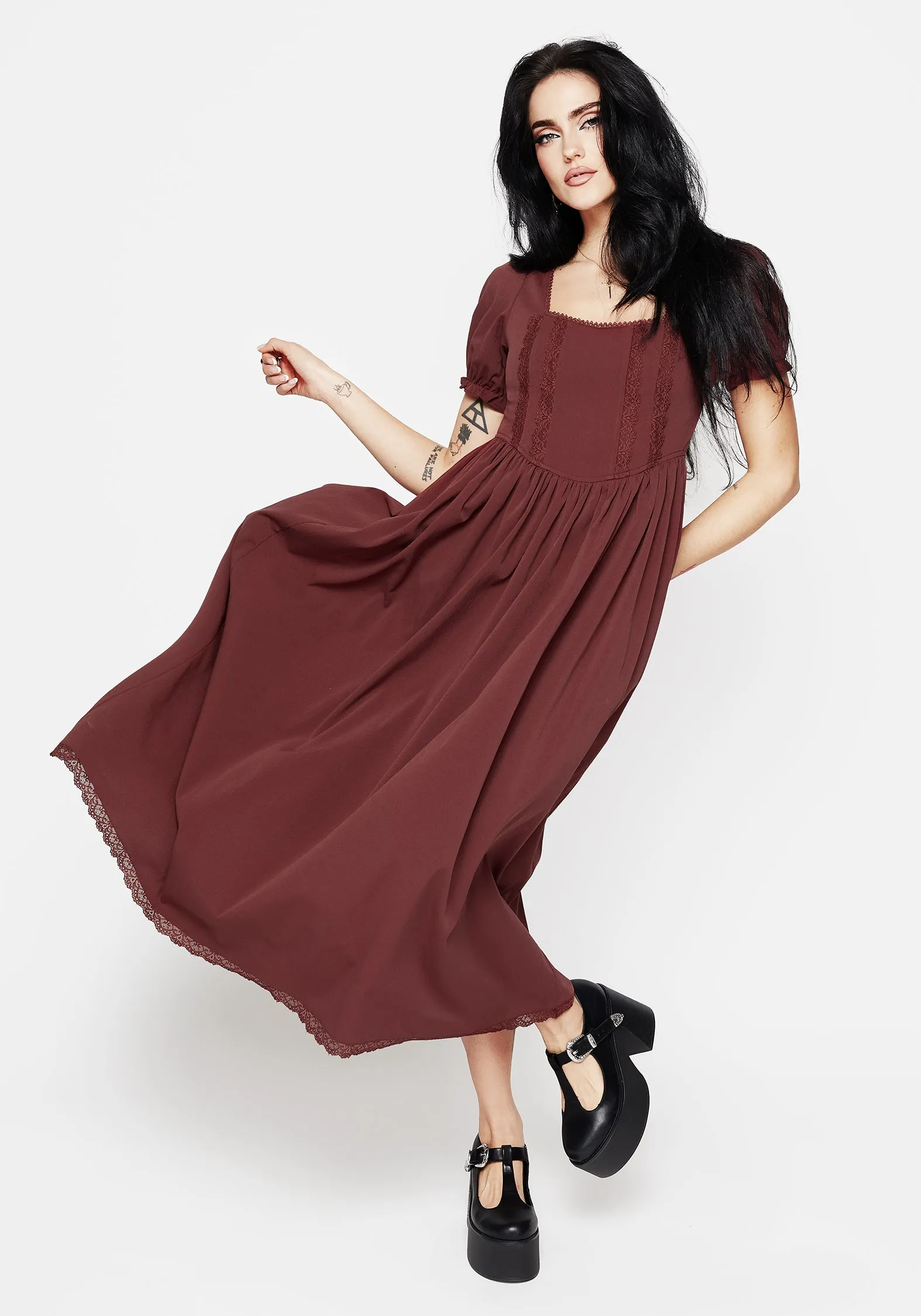 Darya Corset Midaxi Dress Luxe Touch Chilly Weather Comfort