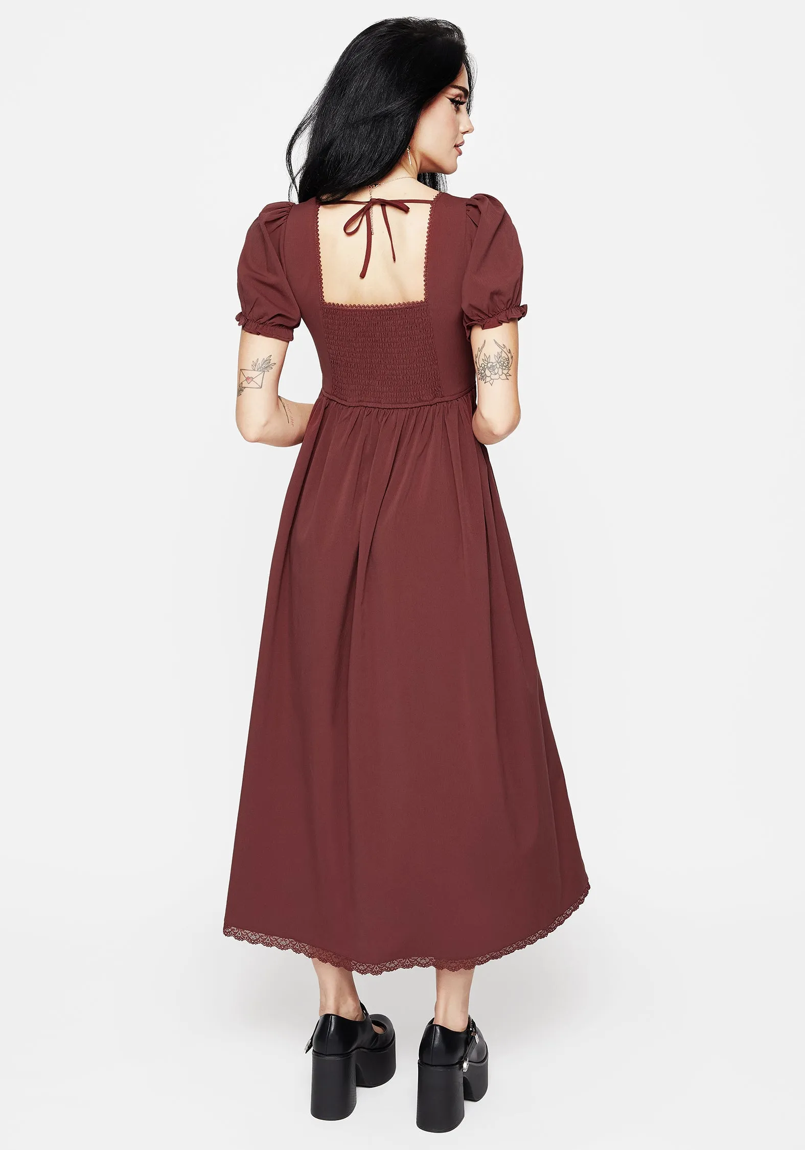 Peplum-Style Darya Corset Midaxi Dress