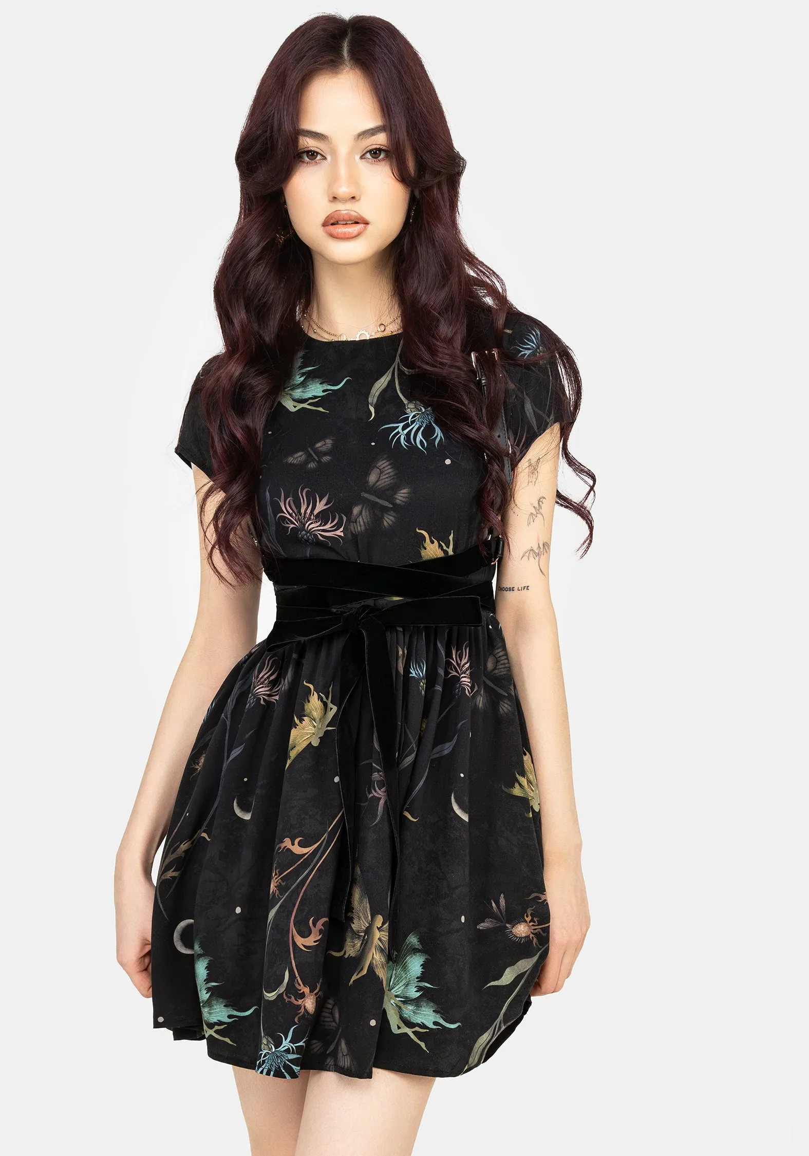 Rosanella Floral Print Mini Smock Dress Summer Outfit