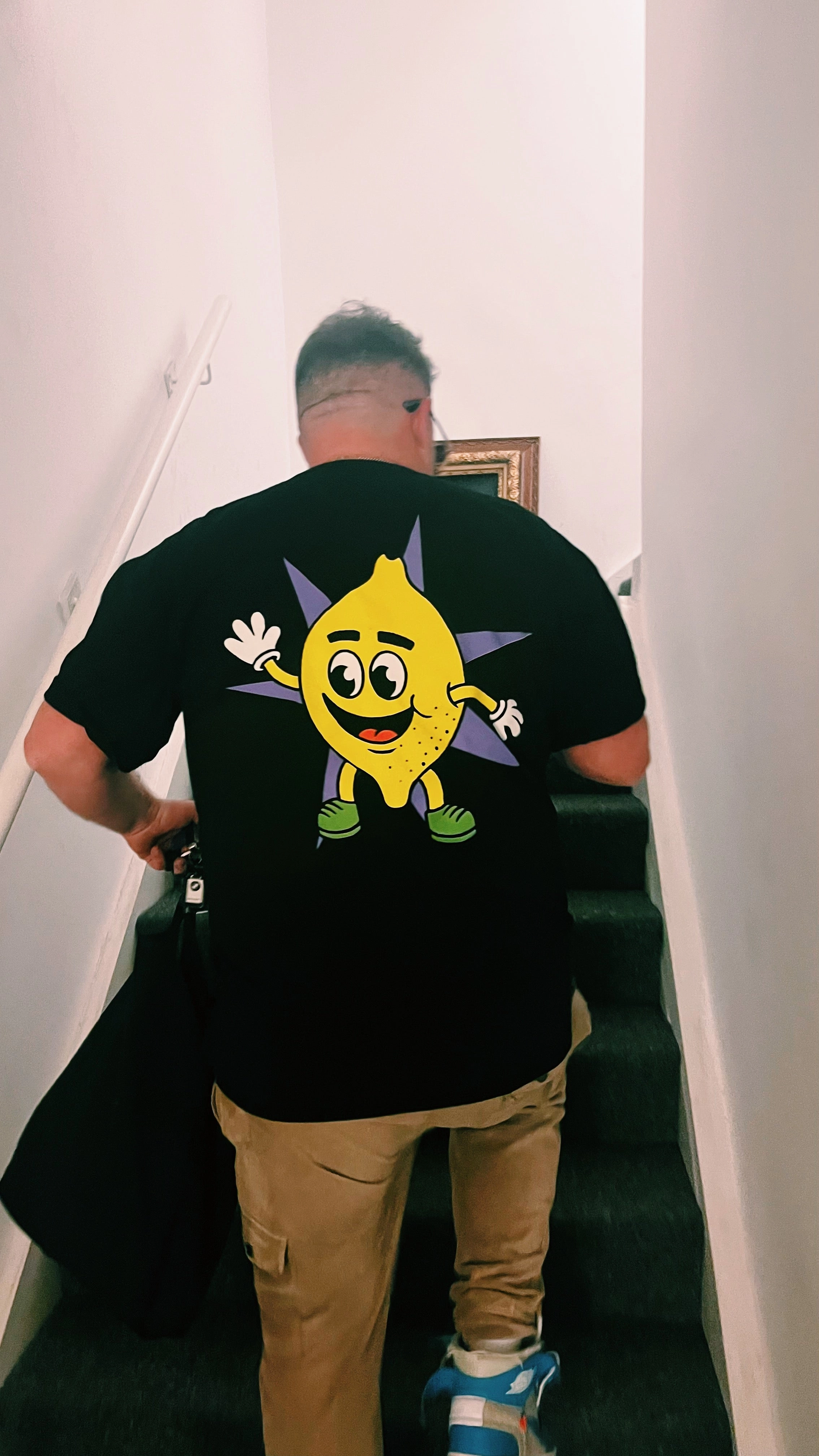 Leisure Casual Trendy Apparel History Of Rave 'Lemon' Tee - Black