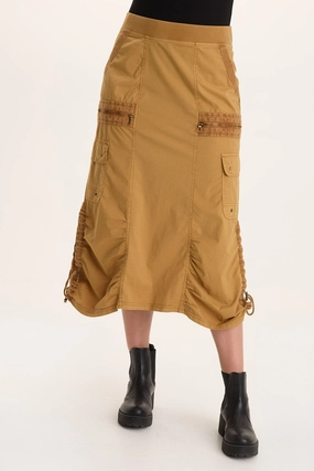 Shea Ruched Detail Cargo Midi Skirt Classic Appeal Collaboration Piece