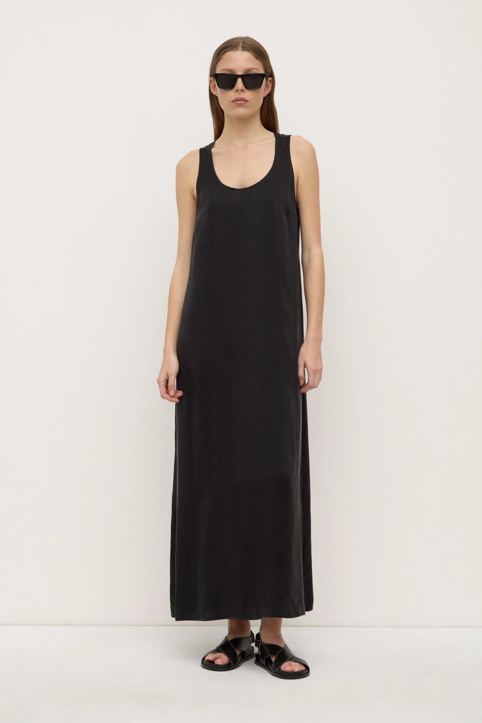 Pippa Silk Tank Dress BiasCutSilhouette Smooth Layers
