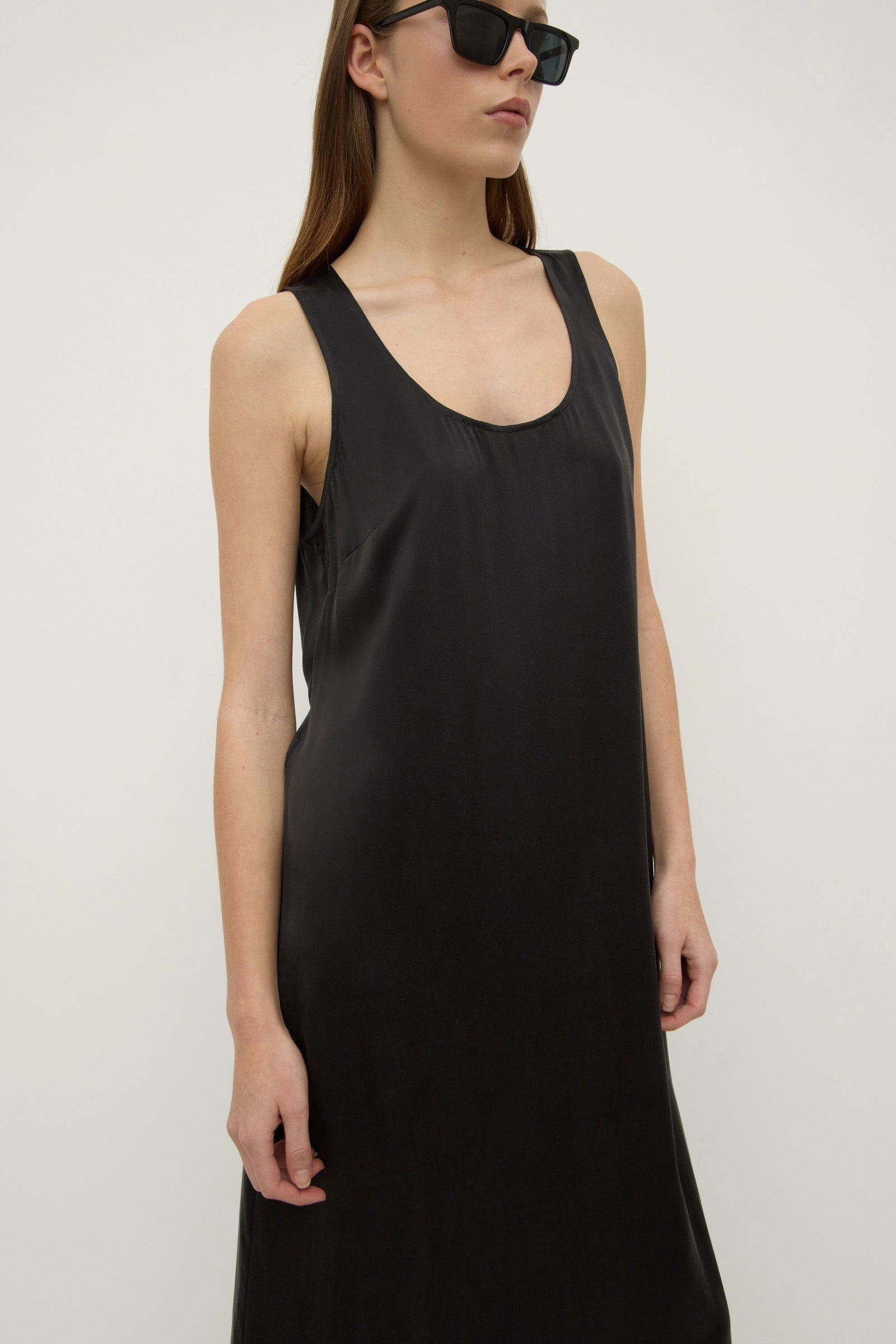 Pippa Silk Tank Dress Global Style velvet feel