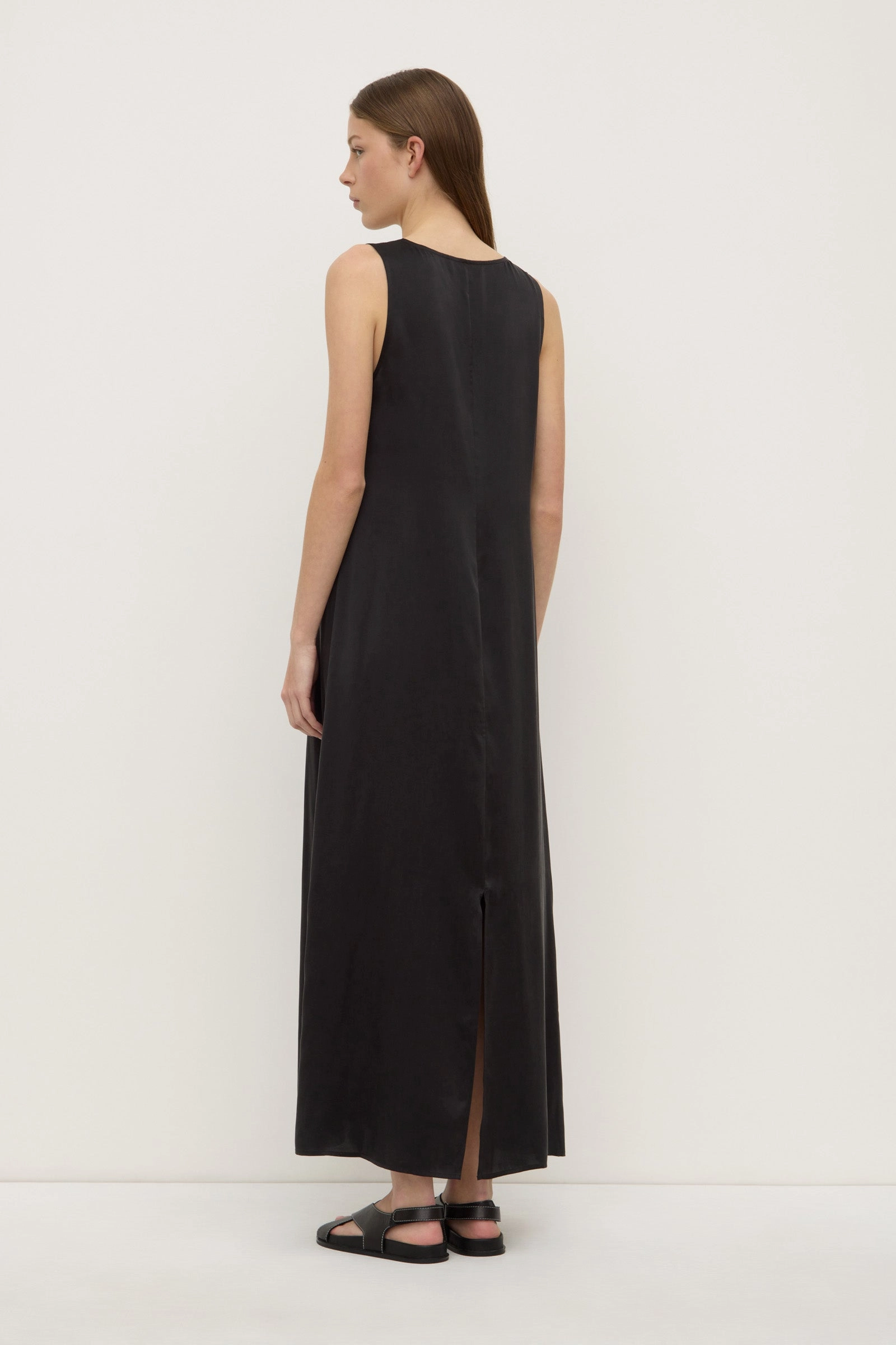 Pippa Silk Tank Dress Drapey Fabric