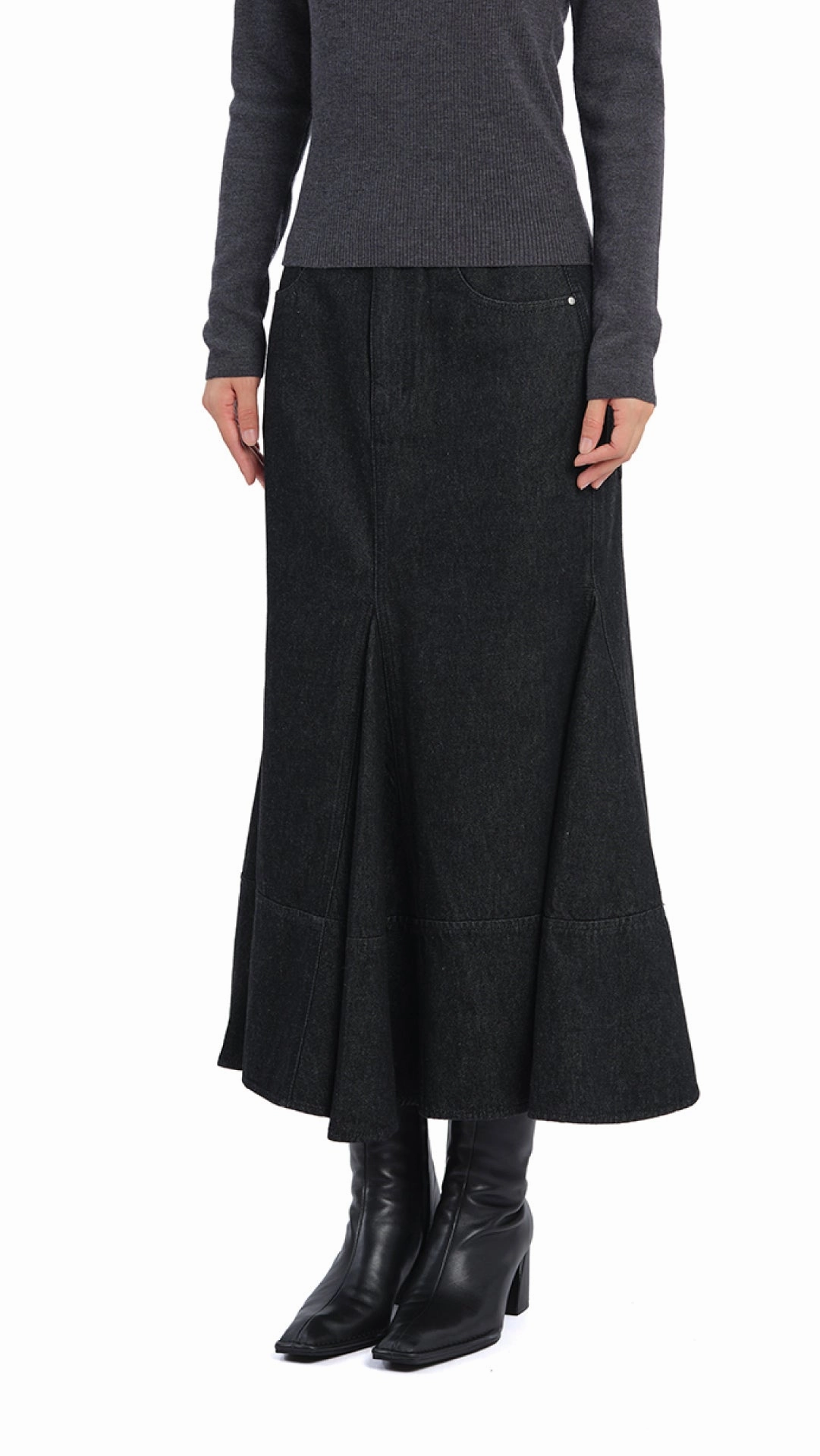 Occasion Dressing Denim Fishtail Skirt