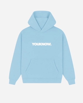 BLOCK HOODIE | Baby Blue Diwali wear Brushed Interior