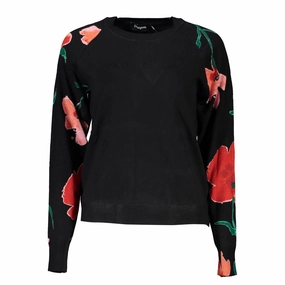 All-Season Wear Layering Piece Desigual Chic Contrast Crew Neck Women's Sweater
