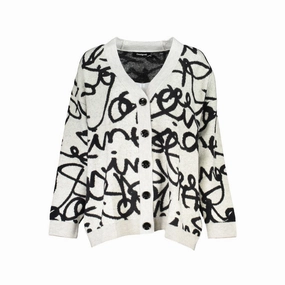 Chic Comfort Desigual Chic Contrasting V-Neck Women's Cardigan