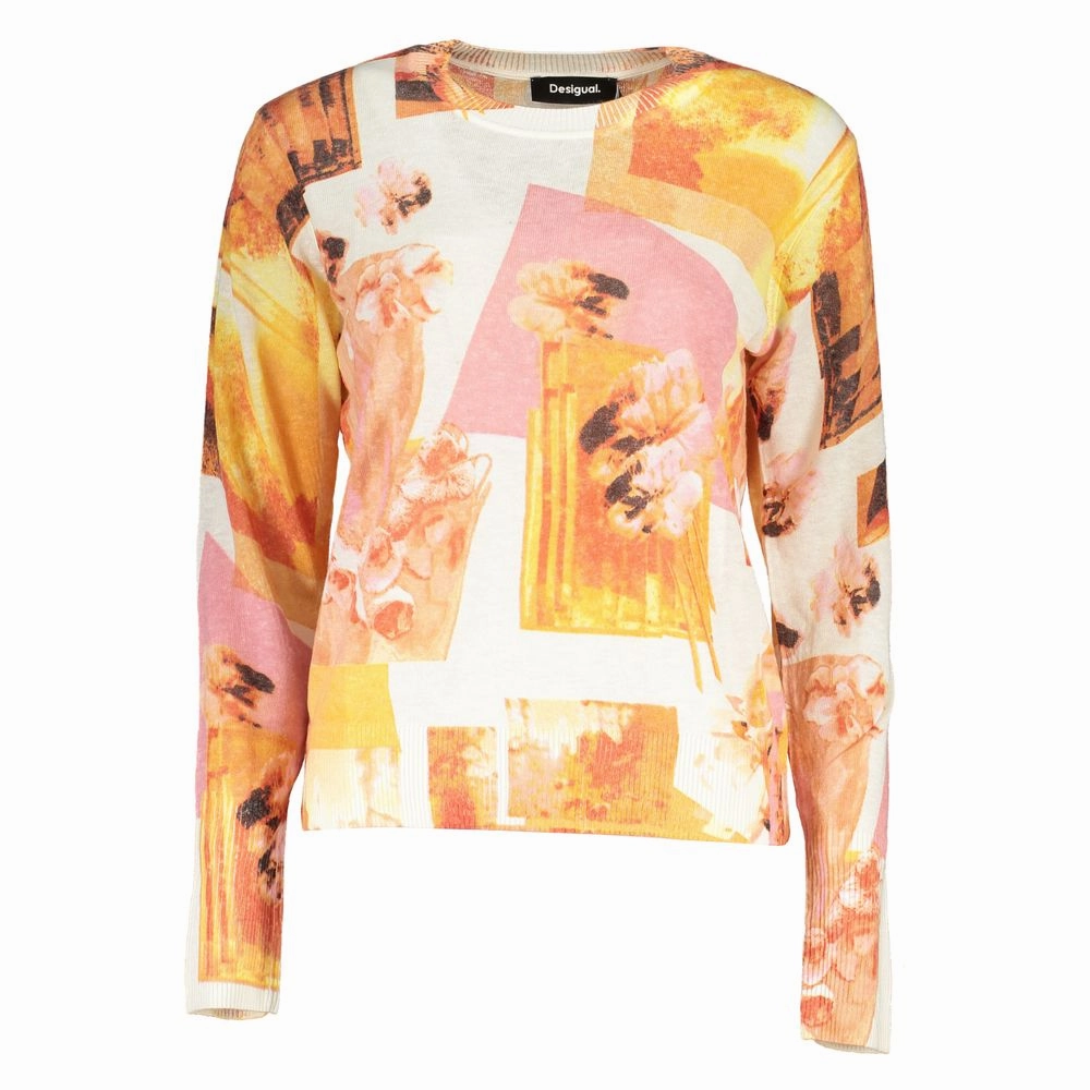 Desigual High Neck Contrast Detail Women's Sweater Timeless Style Sophisticated Look