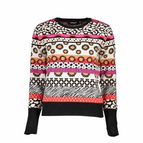 Desigual Polyester Women's Sweater Odor Control Technology Soft Fabric