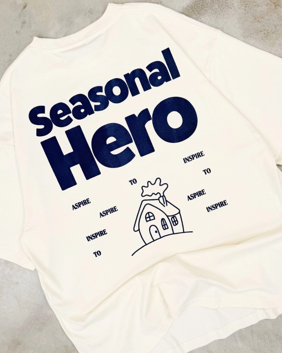 Seasonal Hero 'Building Houses' Tee - Ecru Outdoor Leisure Look
