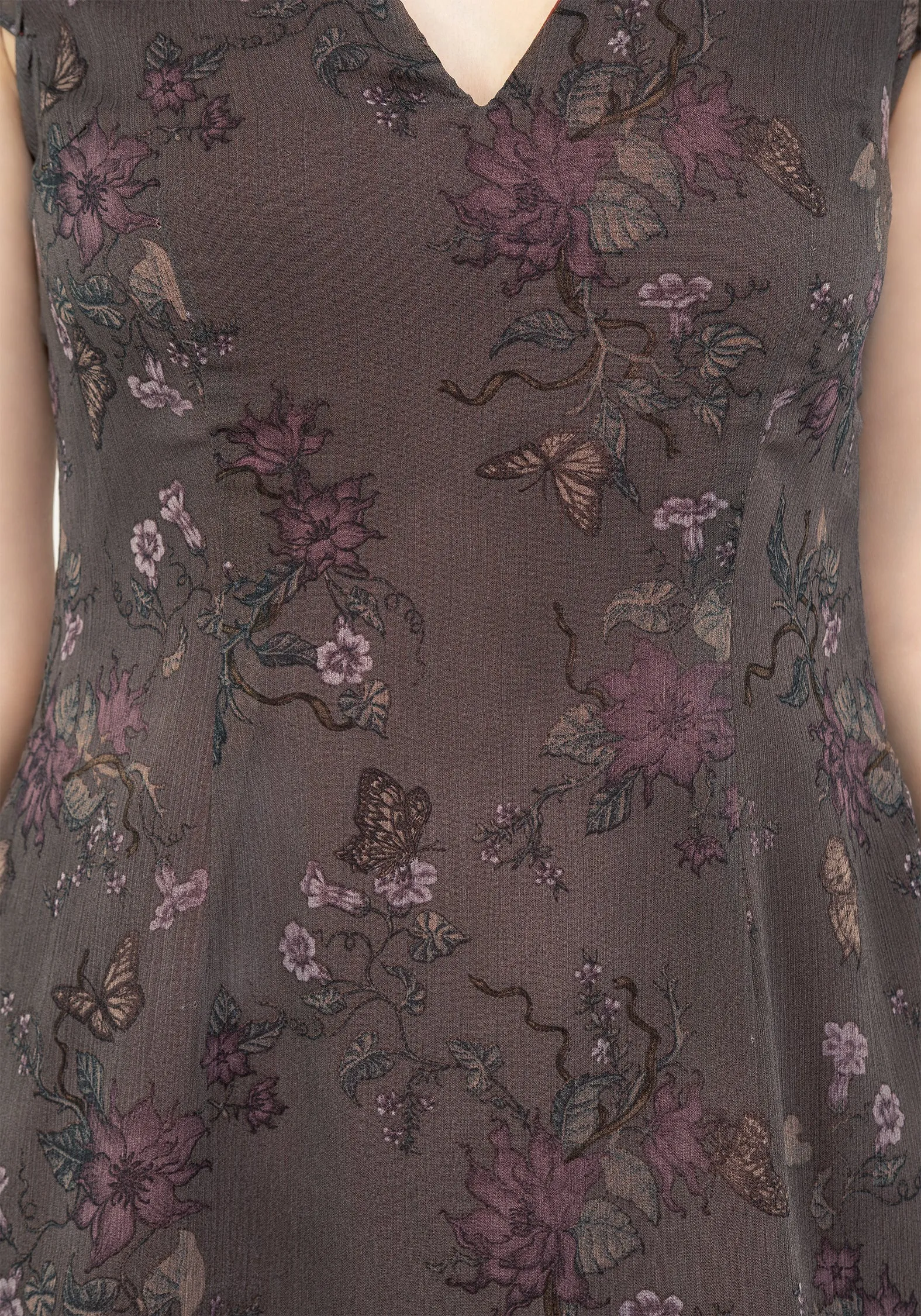 Festive Wear Fine Details Arnora Chiffon Ruffle Detail Mini Dress