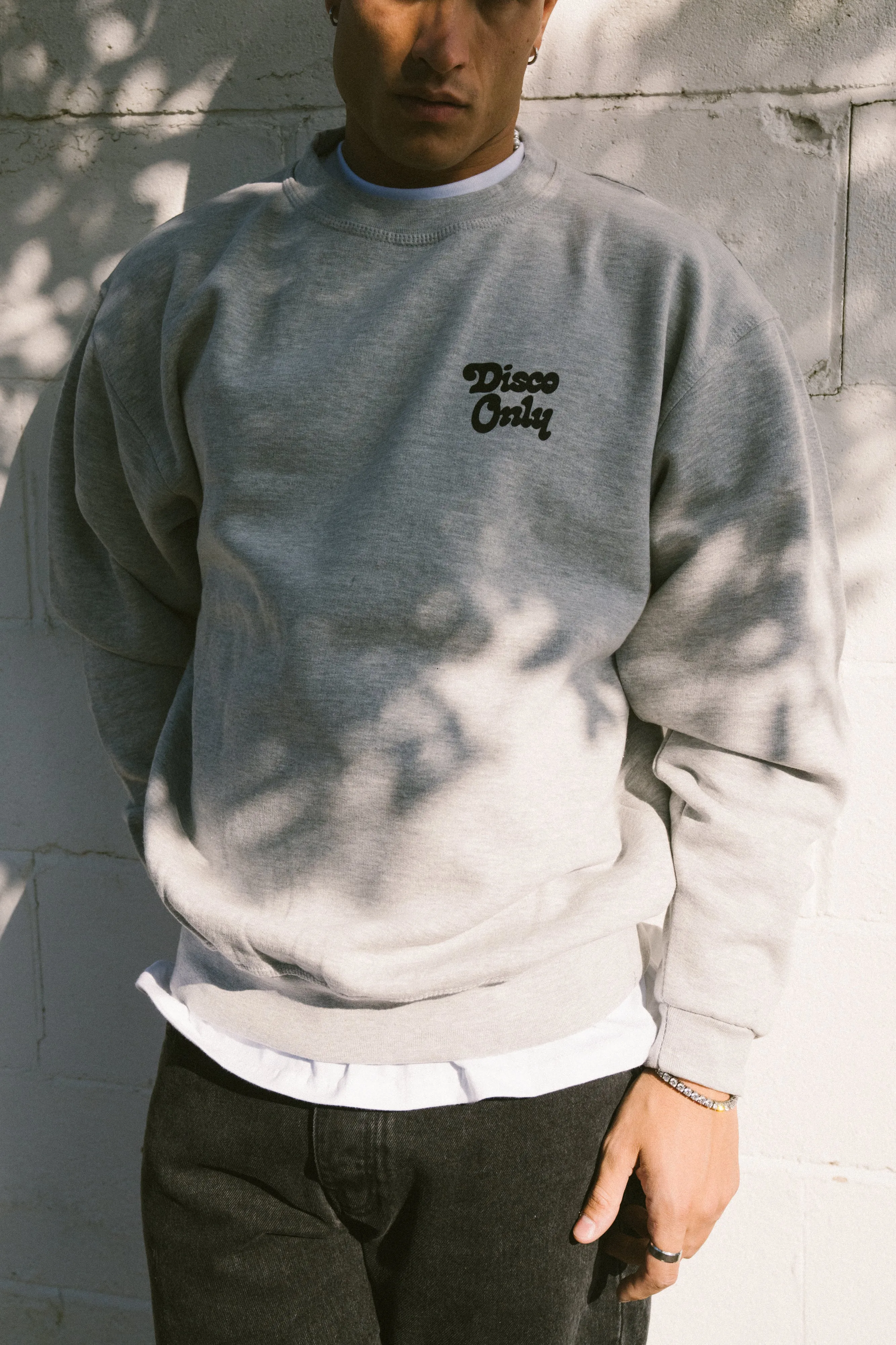 DISCO ONLY 'Play It Twice V2' Sweater - Grey Anti Snag Fabric
