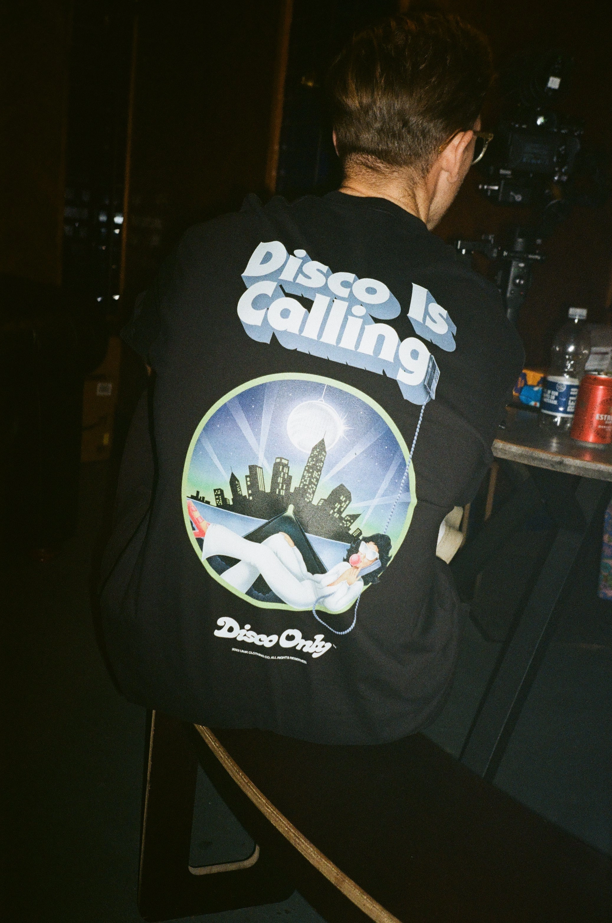 athletic style DISCO ONLY 'Disco Is Calling' Tee - Black