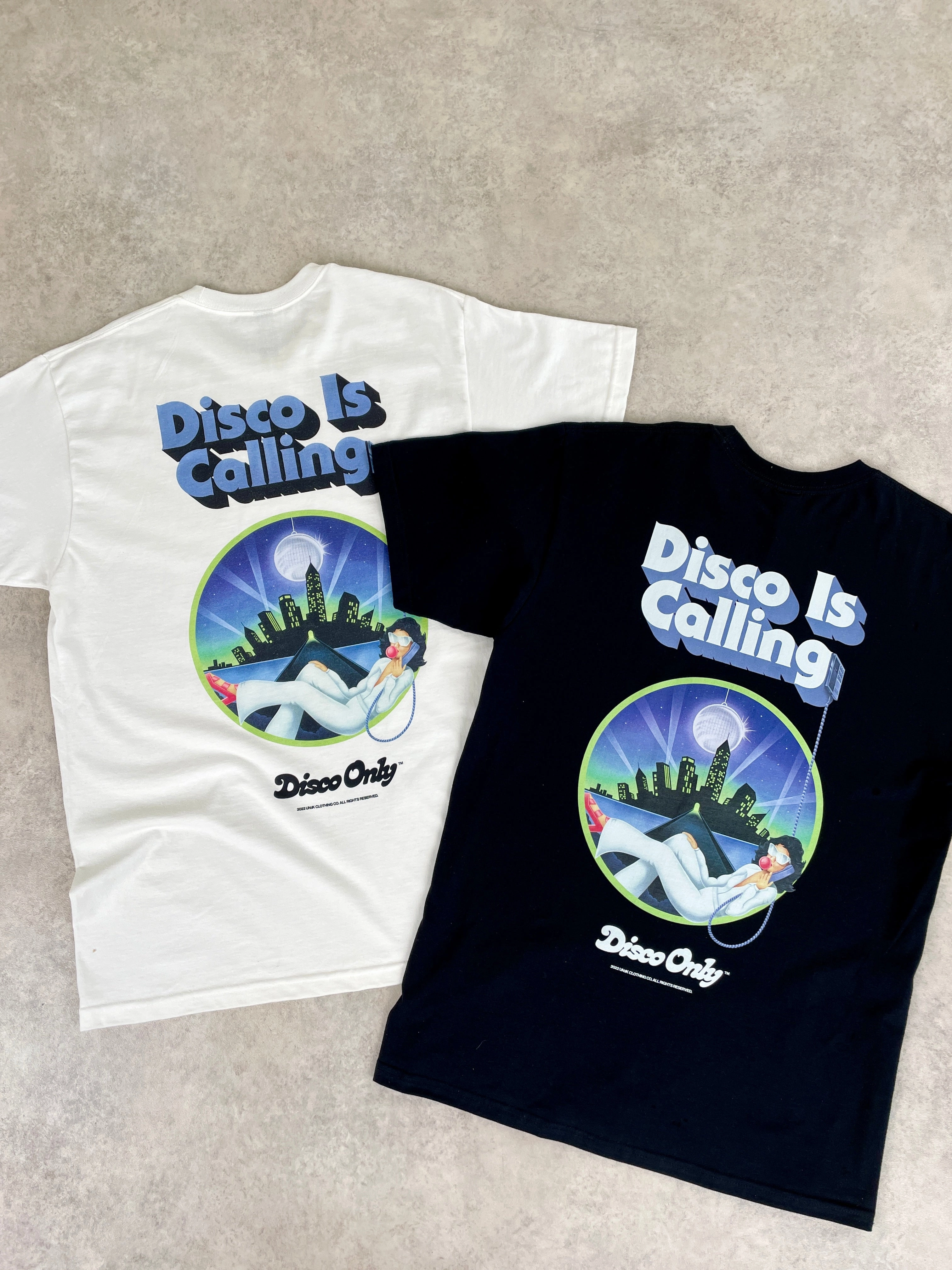 Chic Comfort Wear DISCO ONLY 'Disco Is Calling' Tee - White