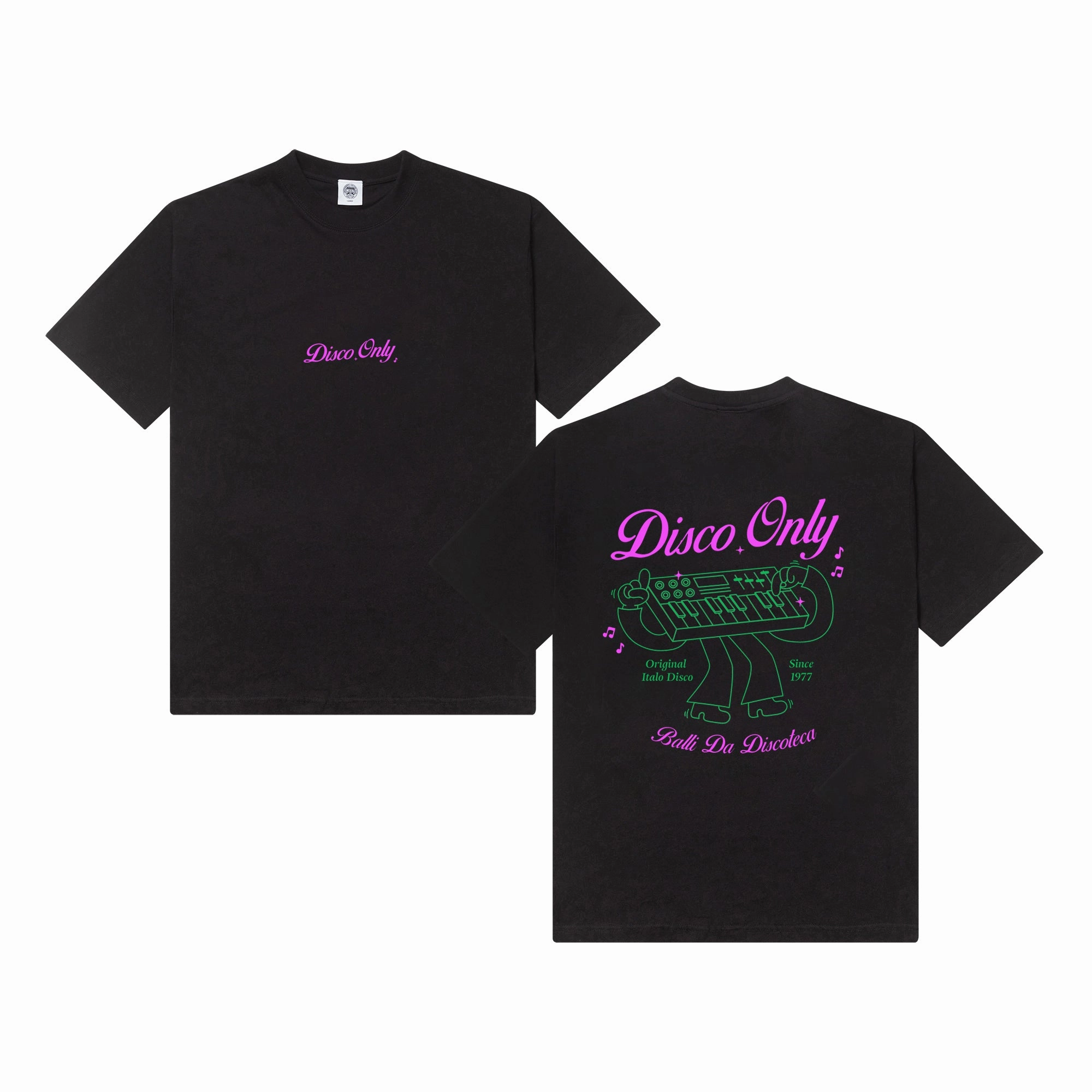 DISCO ONLY 'Italo Disco' Tee - Black Casual Must-Have