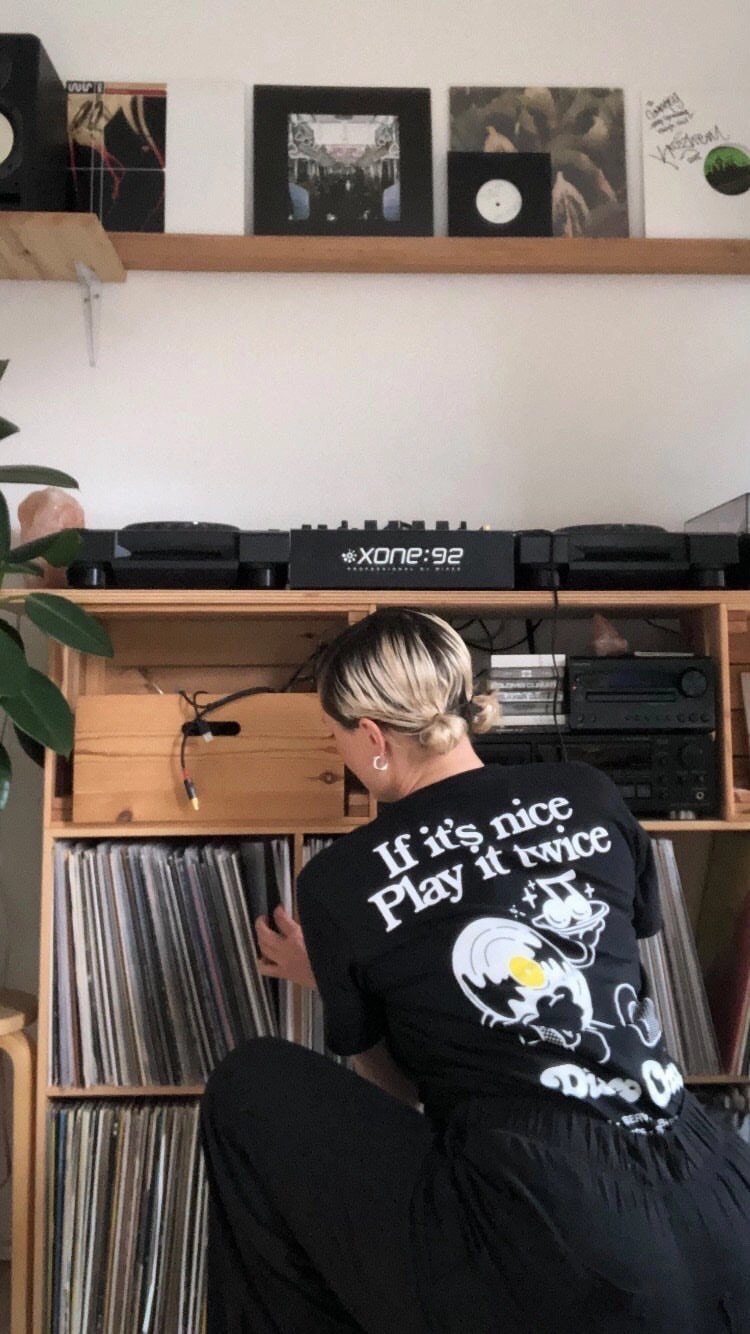 Bold and Comfortable Stylish Essential DISCO ONLY 'Play it Twice V2' Tee - Black