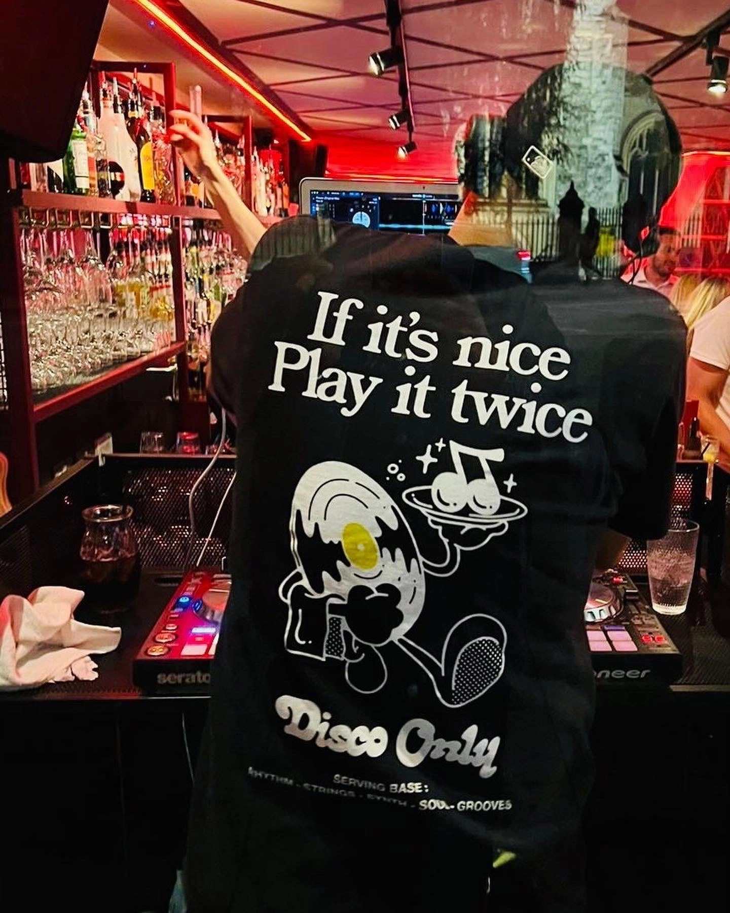 DISCO ONLY 'Play it Twice V2' Tee - Black Chic Vibe Comfortable Layering