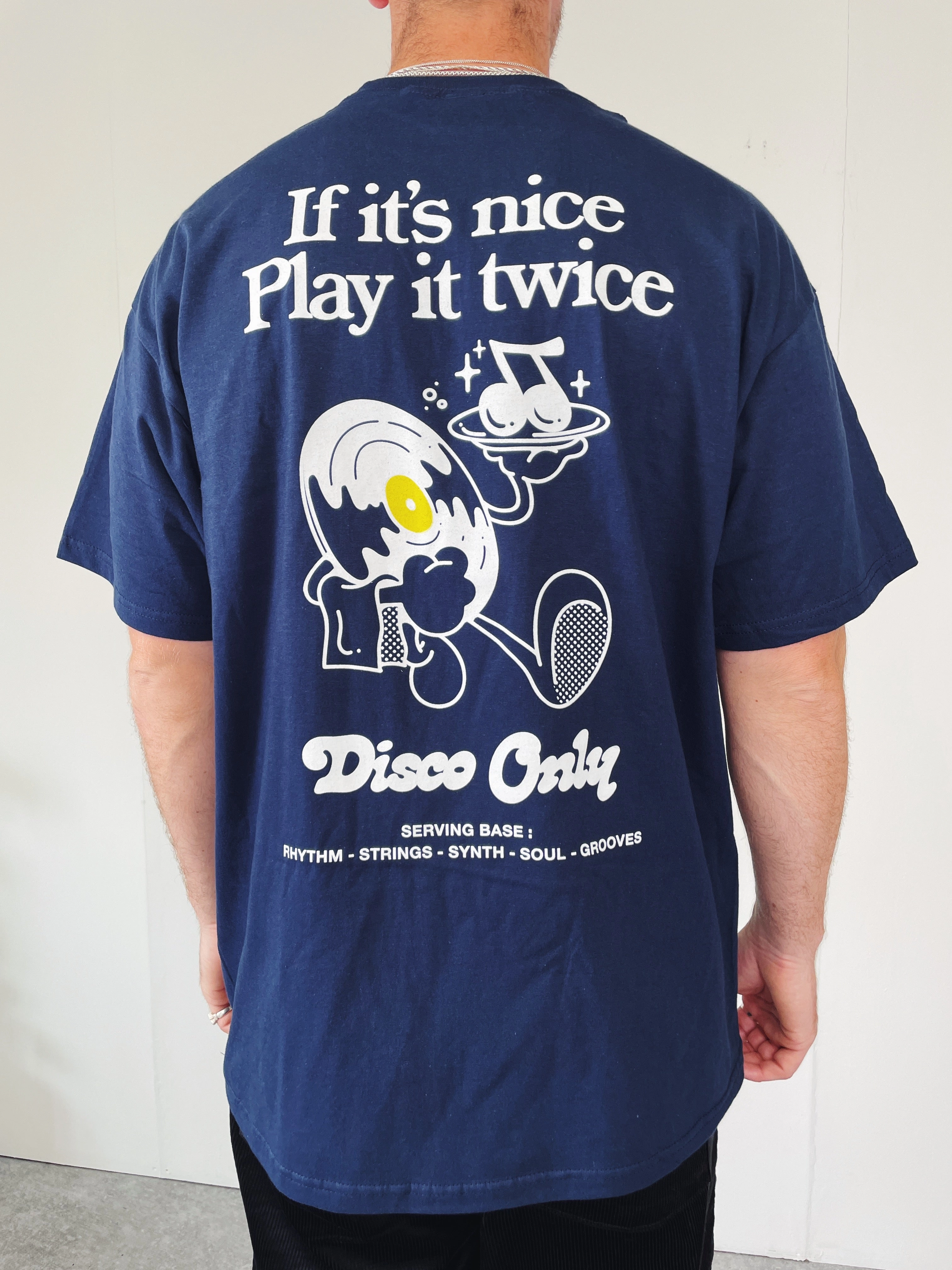 Chilly Comfort Comfy Essentials DISCO ONLY 'Play it Twice V2' Tee - Navy