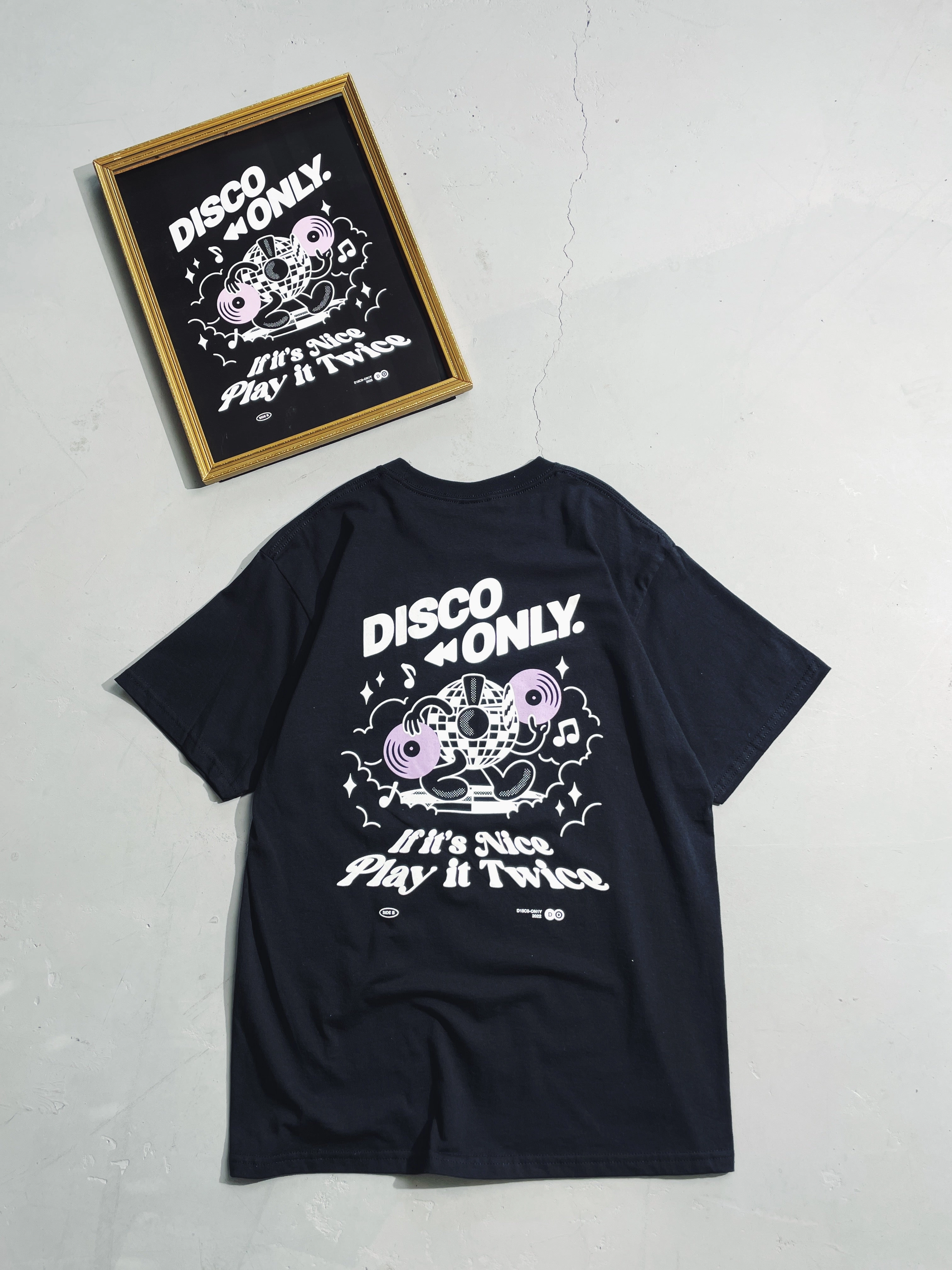 Comfy Look Summer Comfort DISCO ONLY 'Play It Twice V4' Tee & Print Bundle - Black