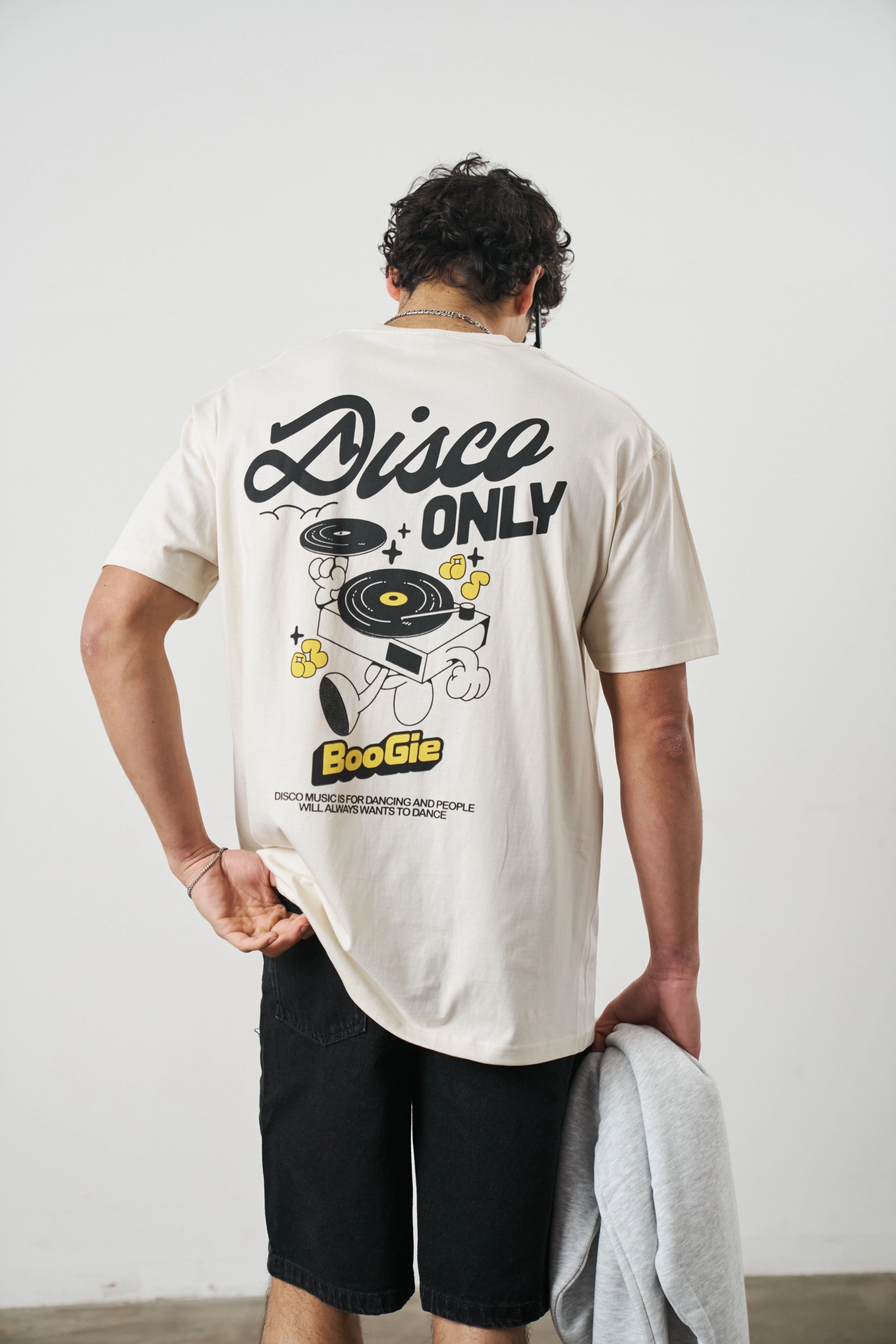 Daily Comfort Style DISCO ONLY 'Time To Boogie' Tee - Ecru