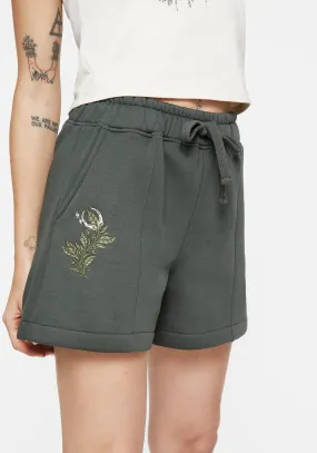 Linen blend Day Fit Nirah Cotton Embroidered Shorts