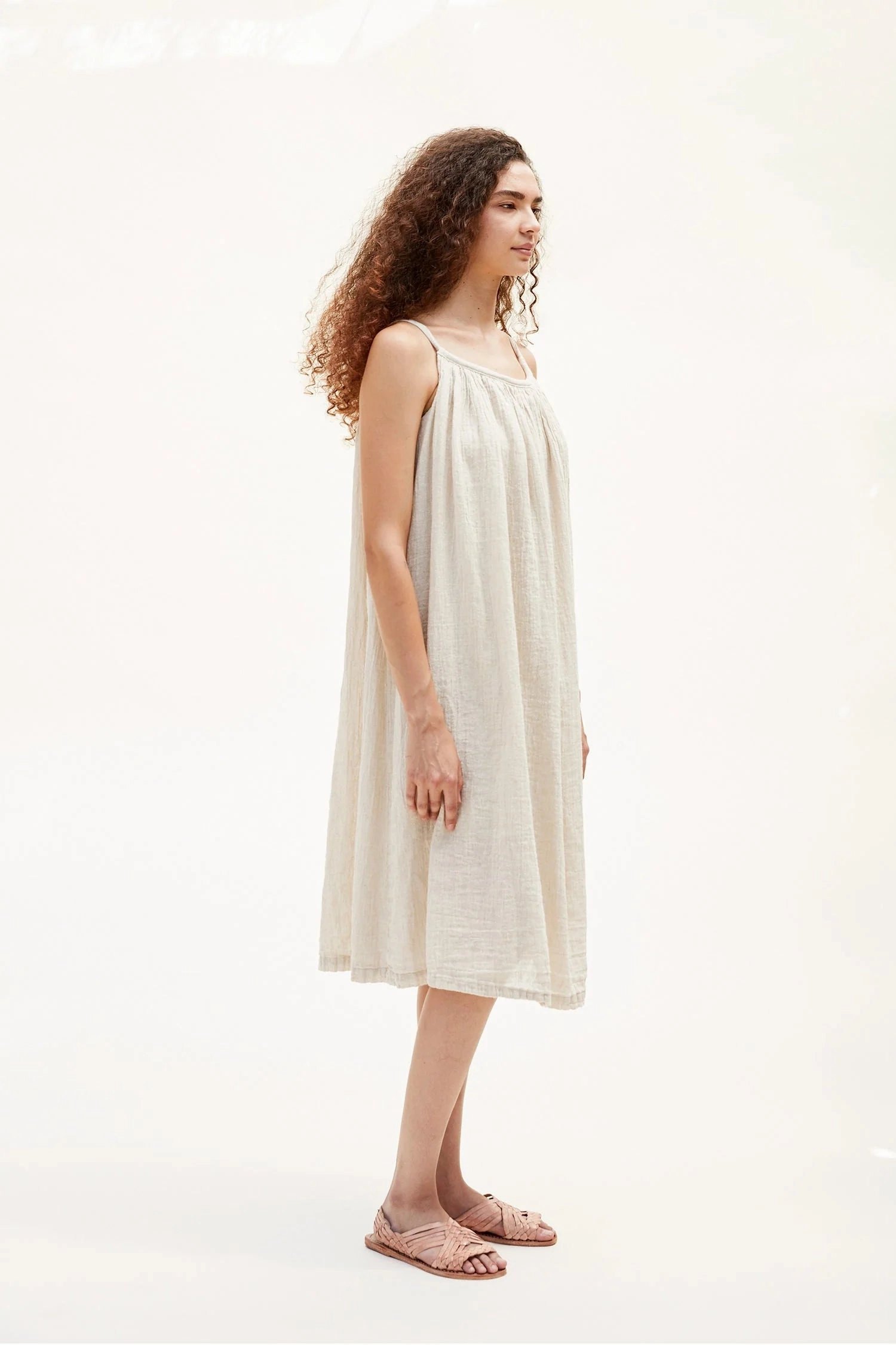 Double Layered Dress Natural Formal Look