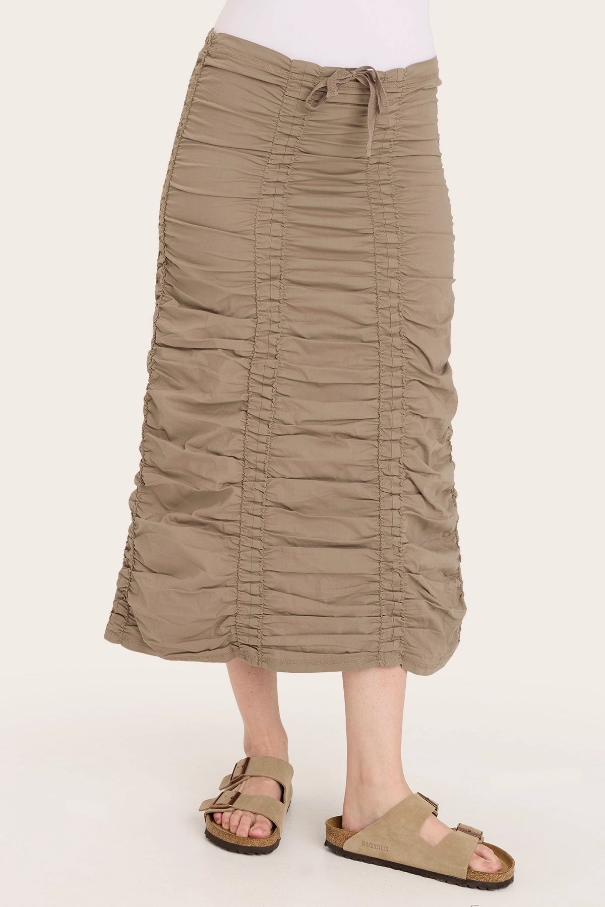 Double Shirred Panel Skirt Minimalist Chic Mix Separates