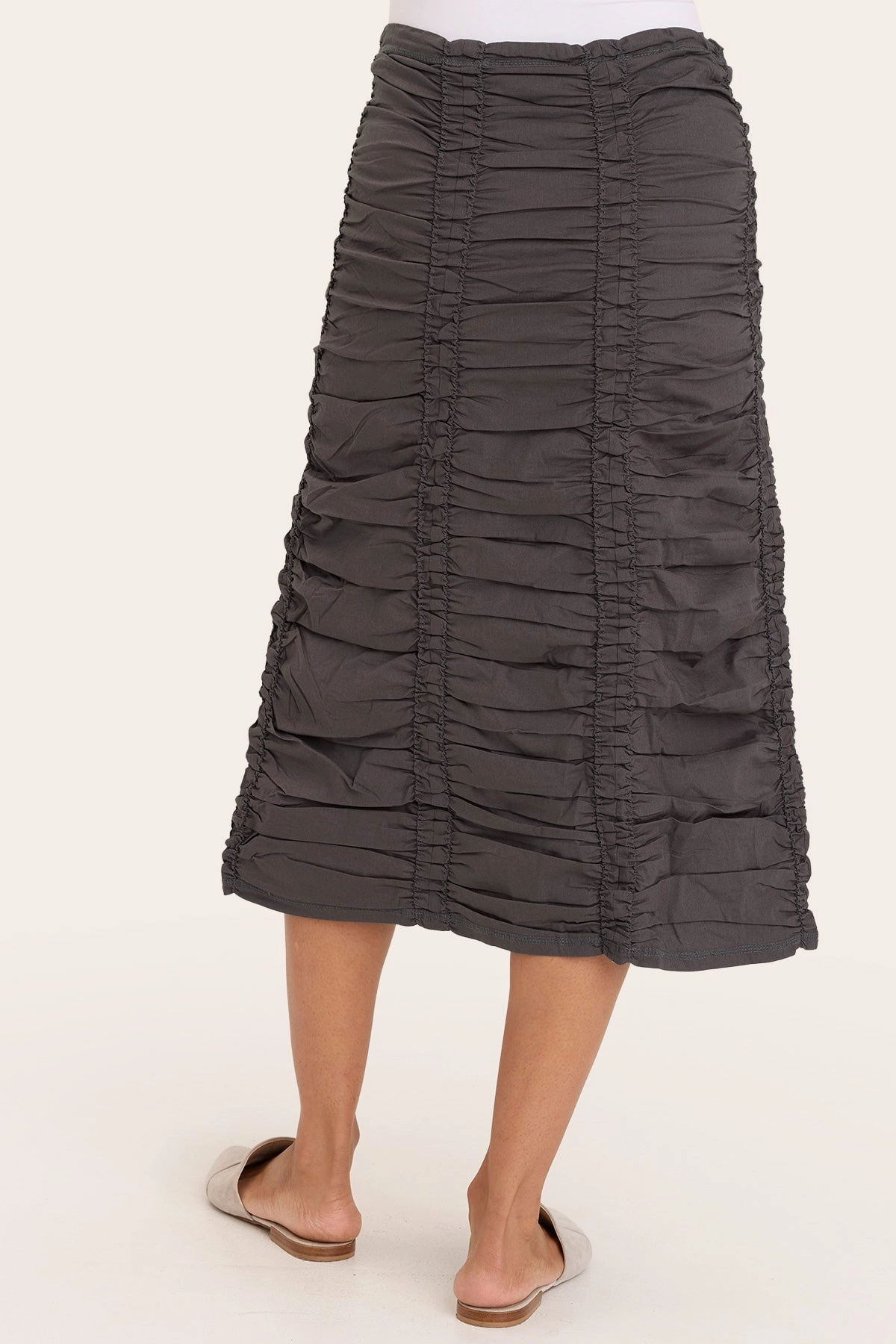 Double Shirred Panel Skirt Thermal Regulating Breezy Look
