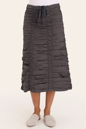 Light Flow Double Shirred Panel Skirt