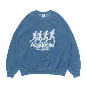 Thermal Lock Stitching Versatile Layer Vice 84 'Leading Pack' Vintage Washed Sweater - Blue