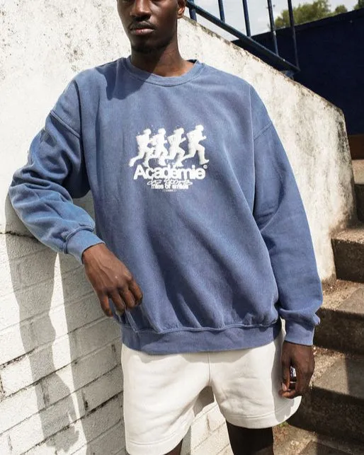 Effortless Fashion Ultimate Knitwear Vice 84 'Leading Pack' Vintage Washed Sweater - Blue