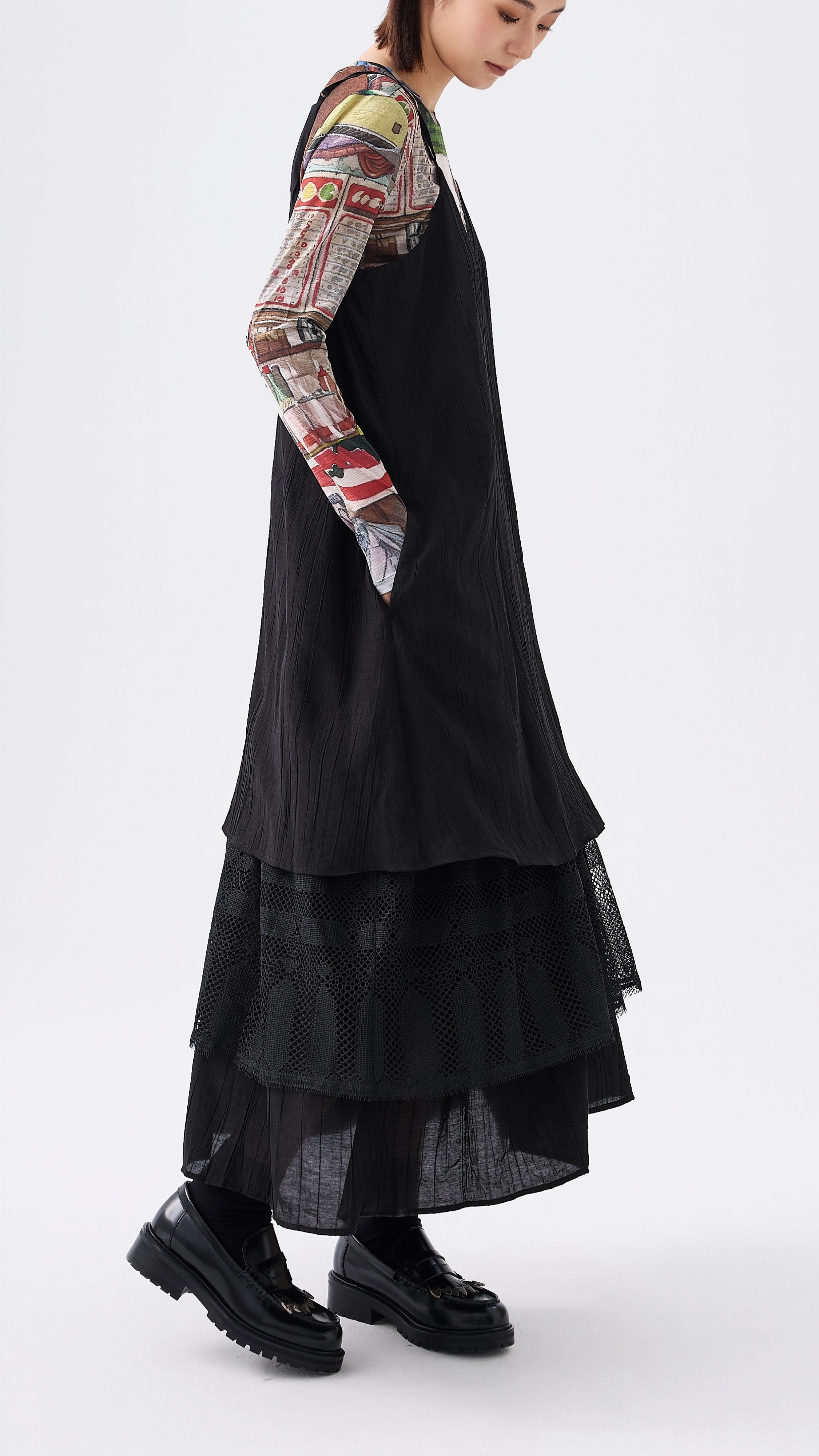 Fall Go Dress with Lace Detail