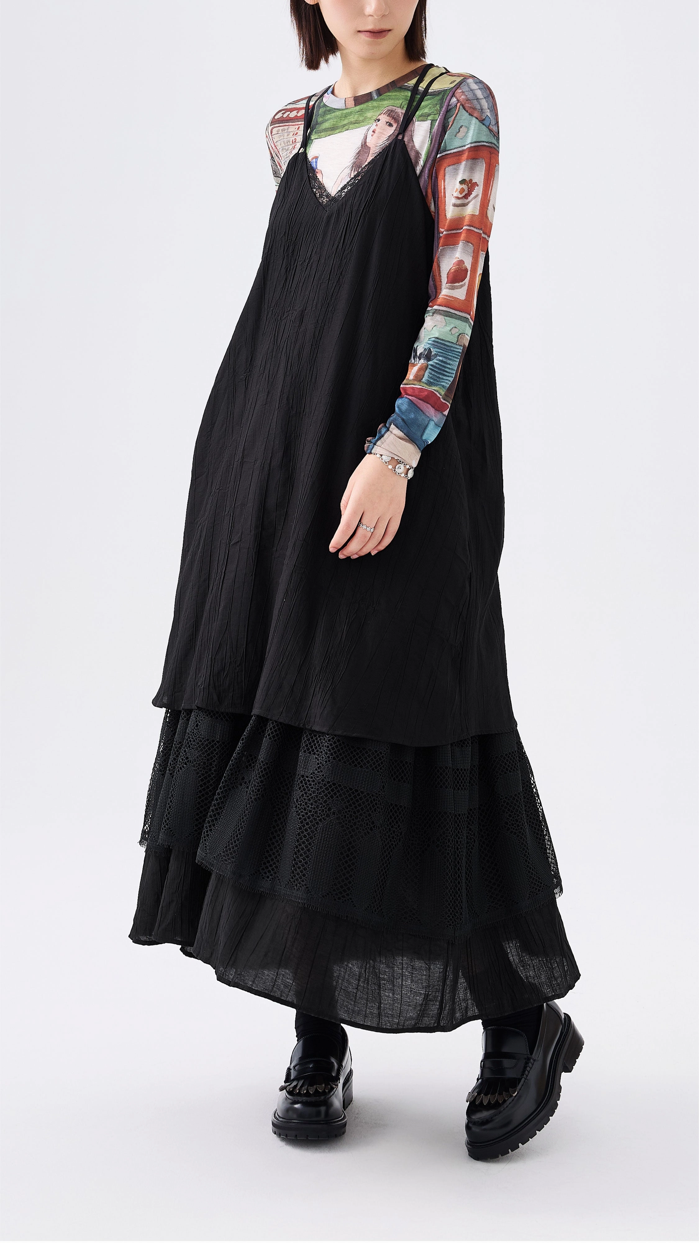 Olive Fresh Balanced Tones Dress with Lace Detail