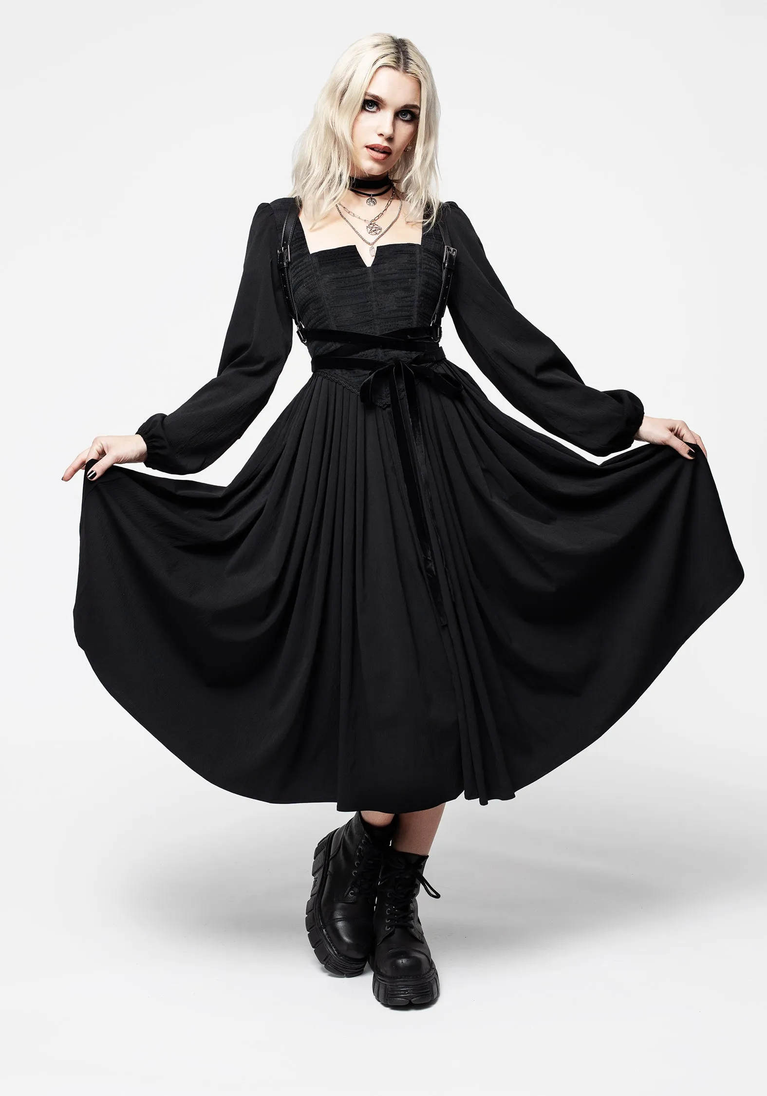 Subtle tone Mina Corset Midi Dress
