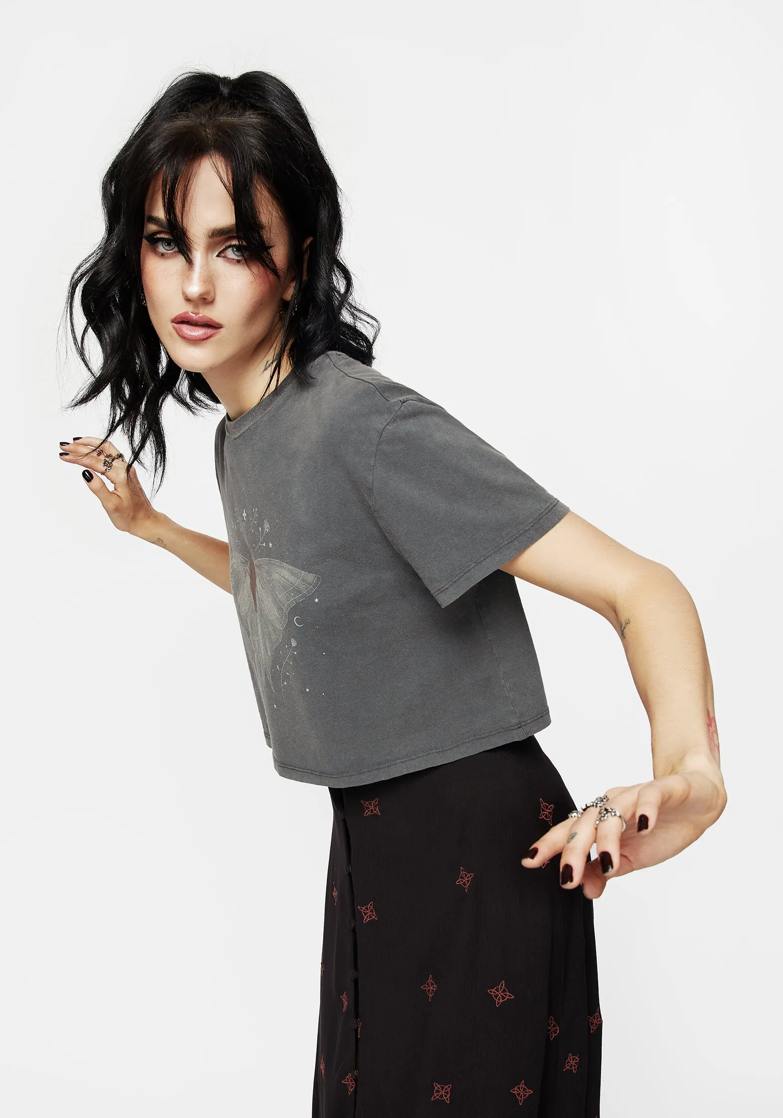 Drift Cotton-Blend Jersey Cropped T-Shirt ZeroWaste Pattern