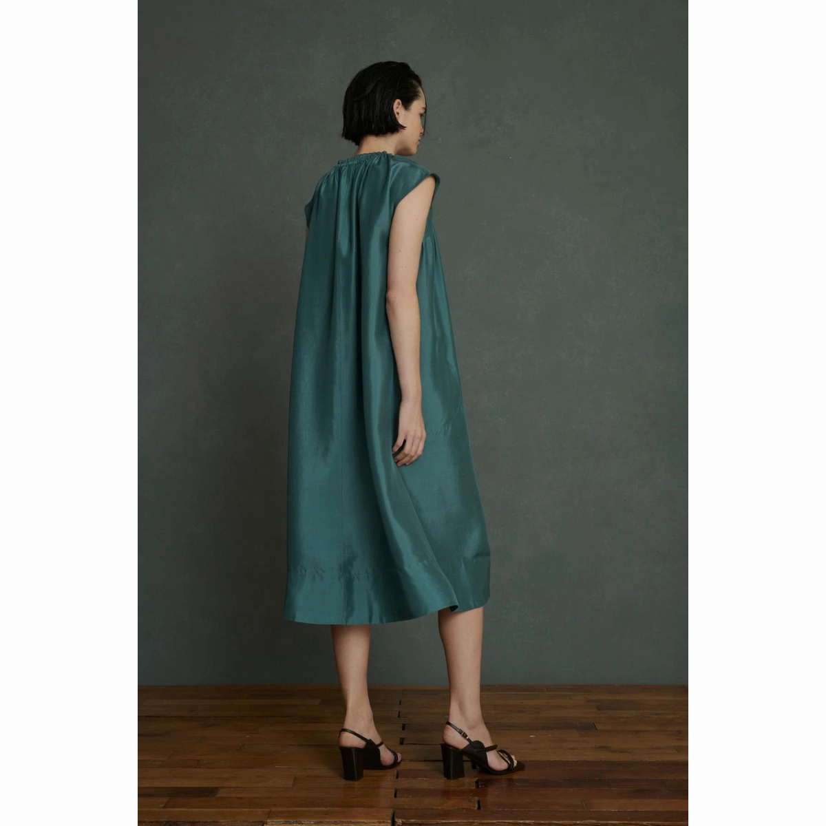 Duck Green Tamaris Dress Loose Flow Flexible Fit