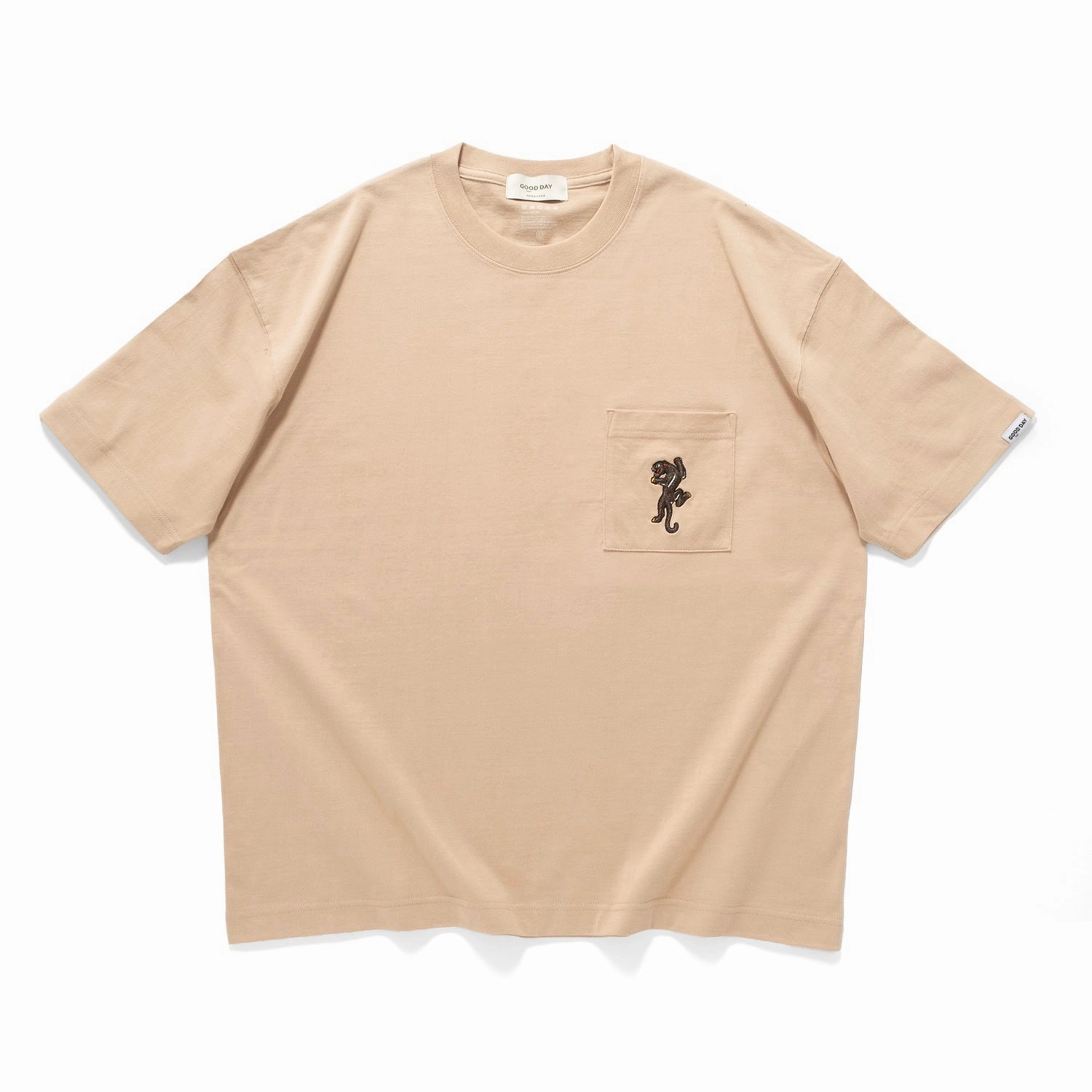 Minimalist Apparel Fade Resistant Print (ZT1682) Panther Embroidery Pocket Tee