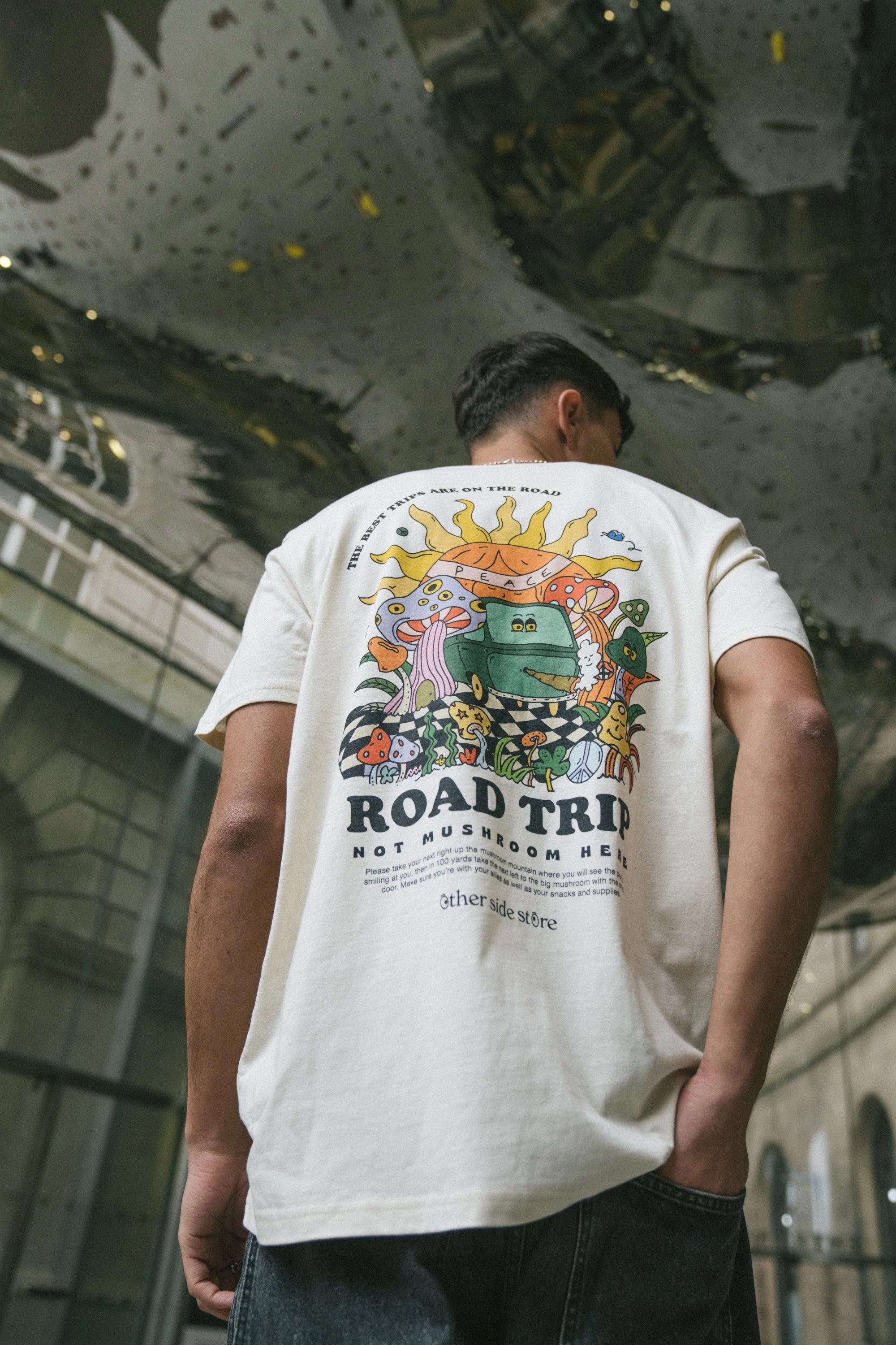 Other Side Store 'Road Trip' Organic Tee - Natural Trendy Wearable