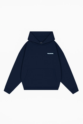 Anti Static Lining Flatlock Seam Finish Core Box Hoodie | Navy
