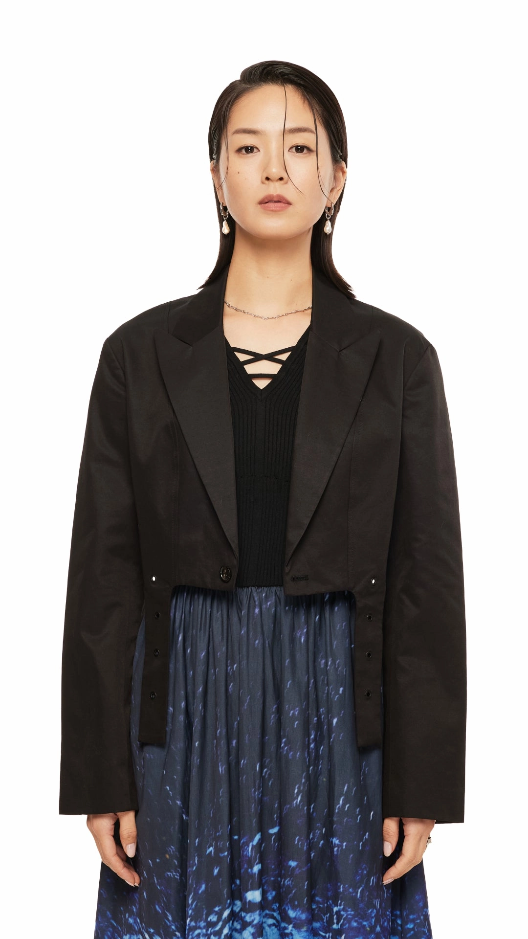 Sleek Layers Cropped Blazer