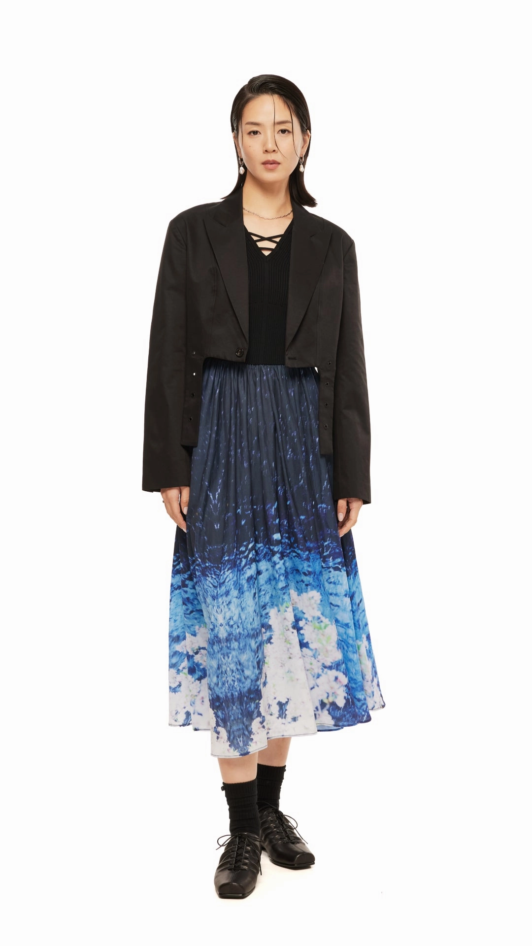 Modular Attachment Loops Cropped Blazer