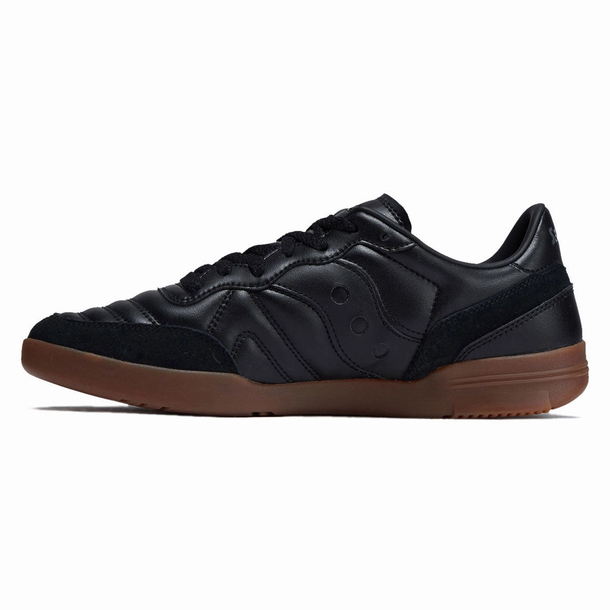 Street Drive Saucony 586i Leather Shoes - Black/Gum