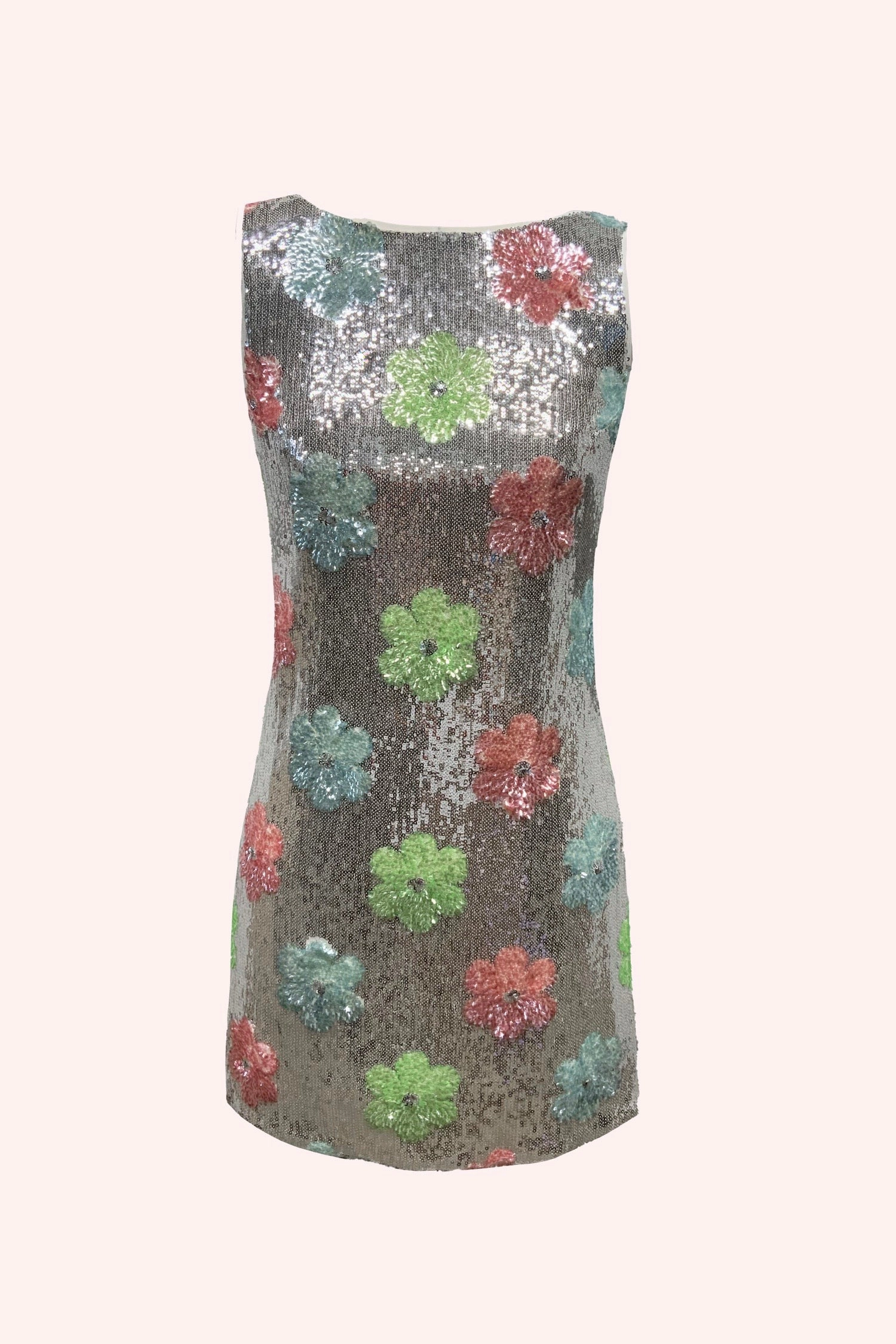 Pastel Posies Sequin Dress Dew Glow Flattering Design Wear